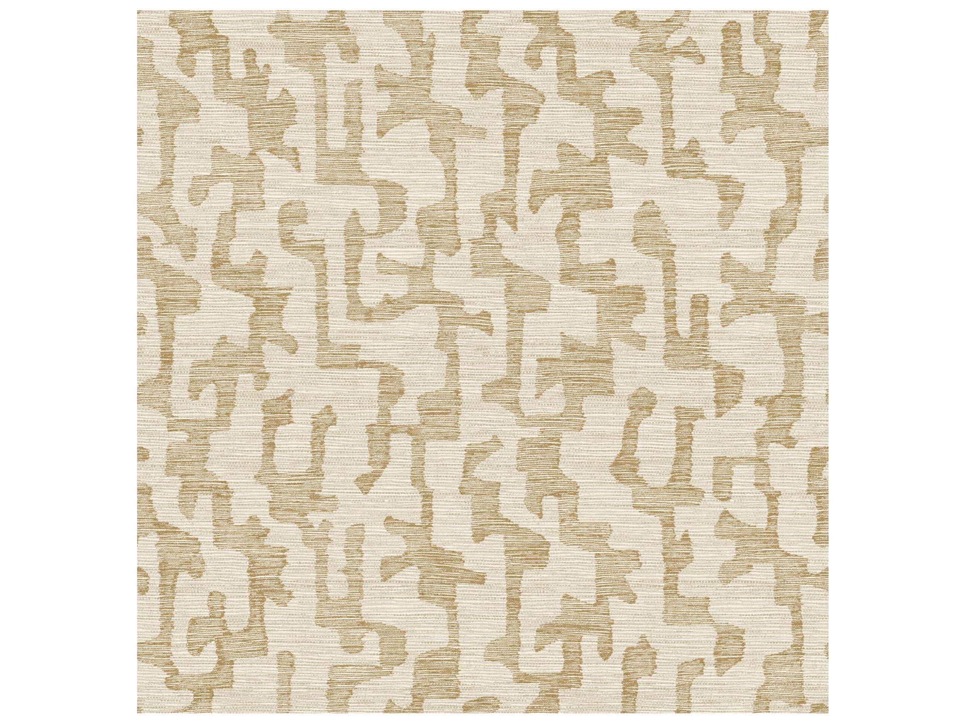 Cipher Chestnut Geometric Faux Grasscloth Wallpaper