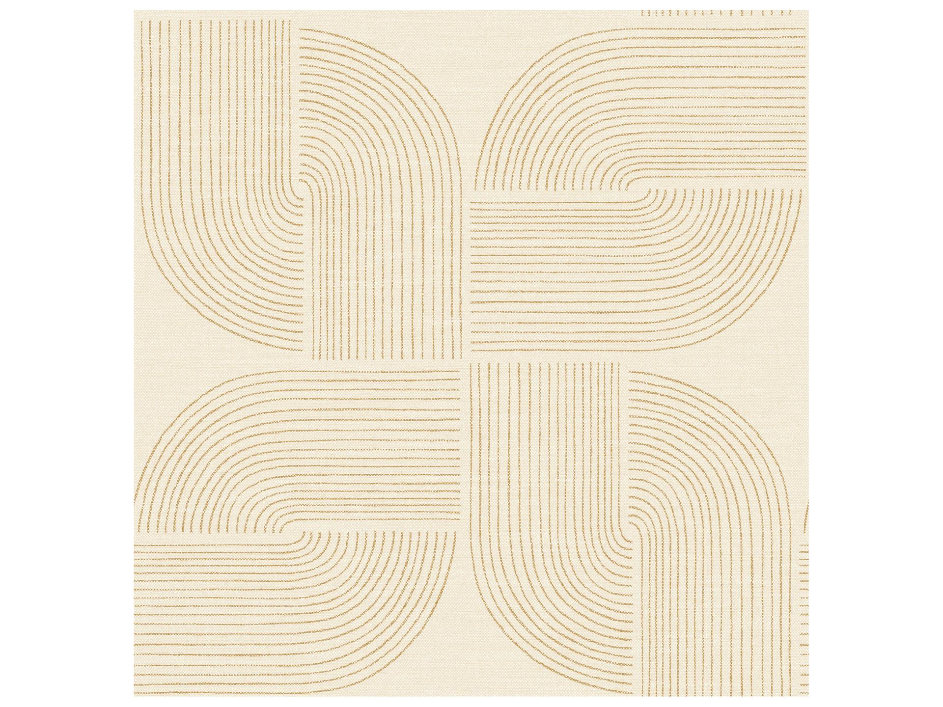 Savoye Wheat Spiral Arches Non-Woven Unpasted Wallpaper