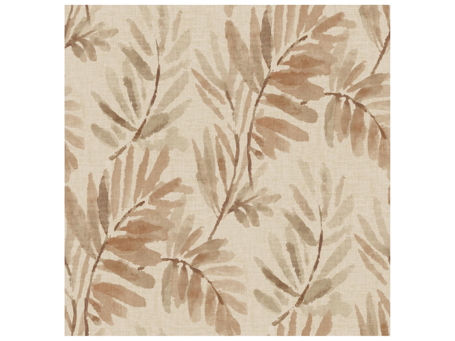 Serenade Blush Ferns Unpasted Non-Woven Wallpaper