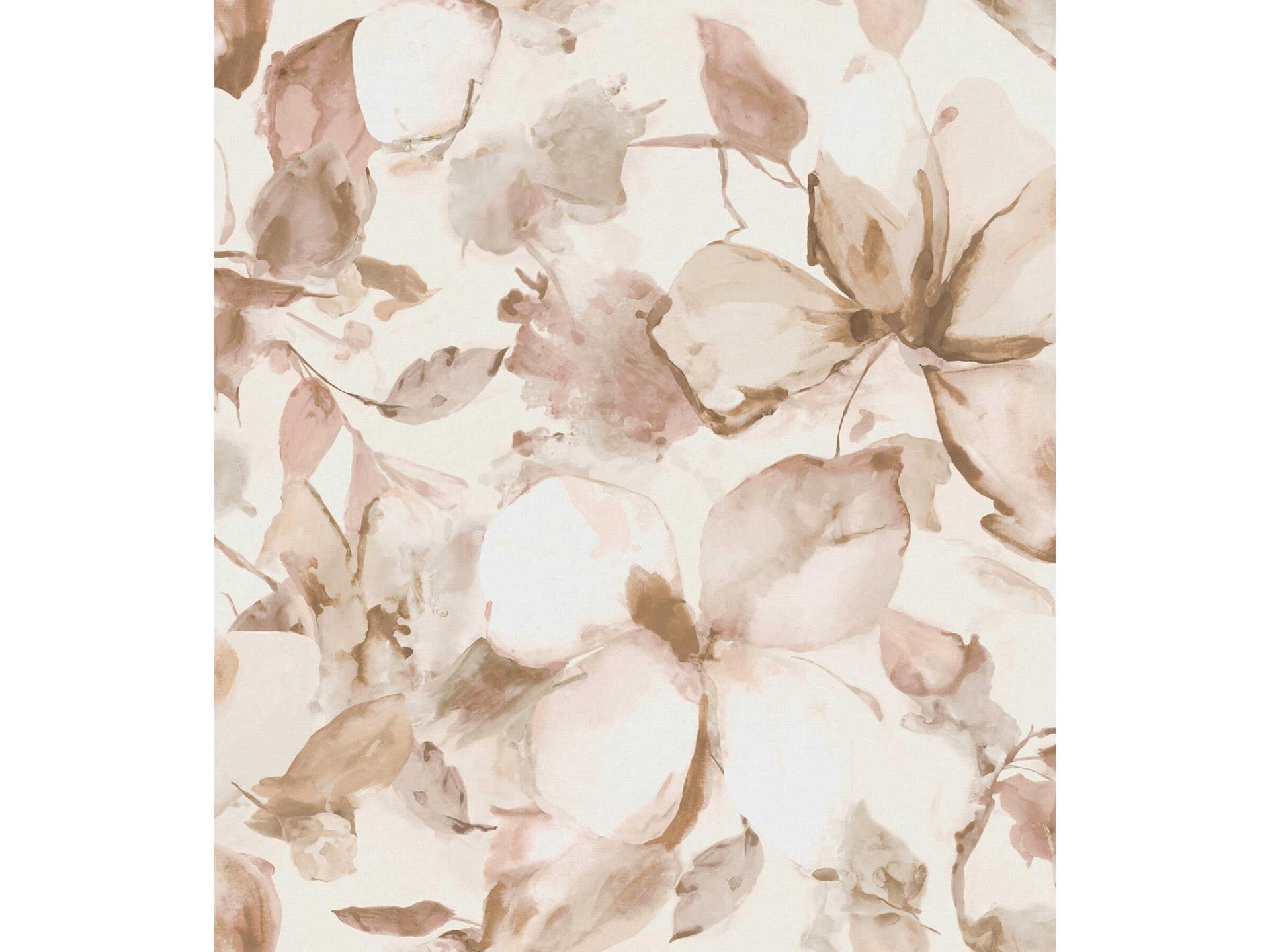 A-Street Prints Florian Cream Wall Mural with Watercolor Flowers