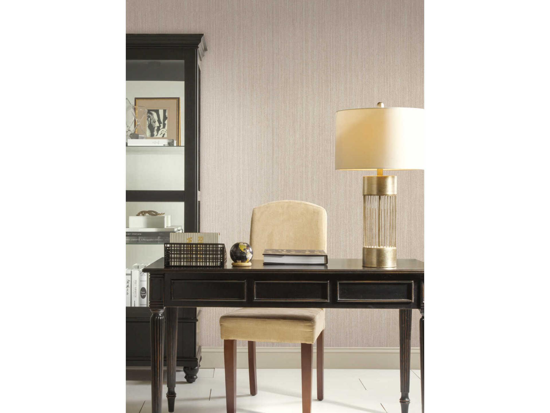 Signature Textures Chevron Channel Geometric Wallpaper in Brown