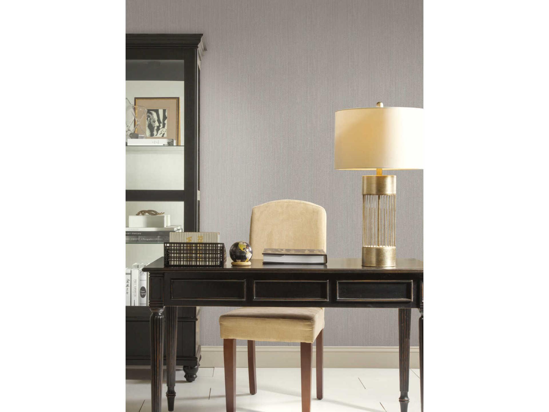 Signature Textures Chevron Channel Wallpaper in Grey