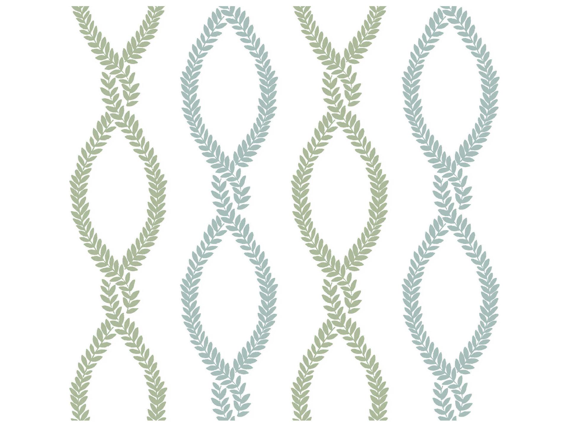 Laureate Light Green Vine Trellis Unpasted Wallpaper