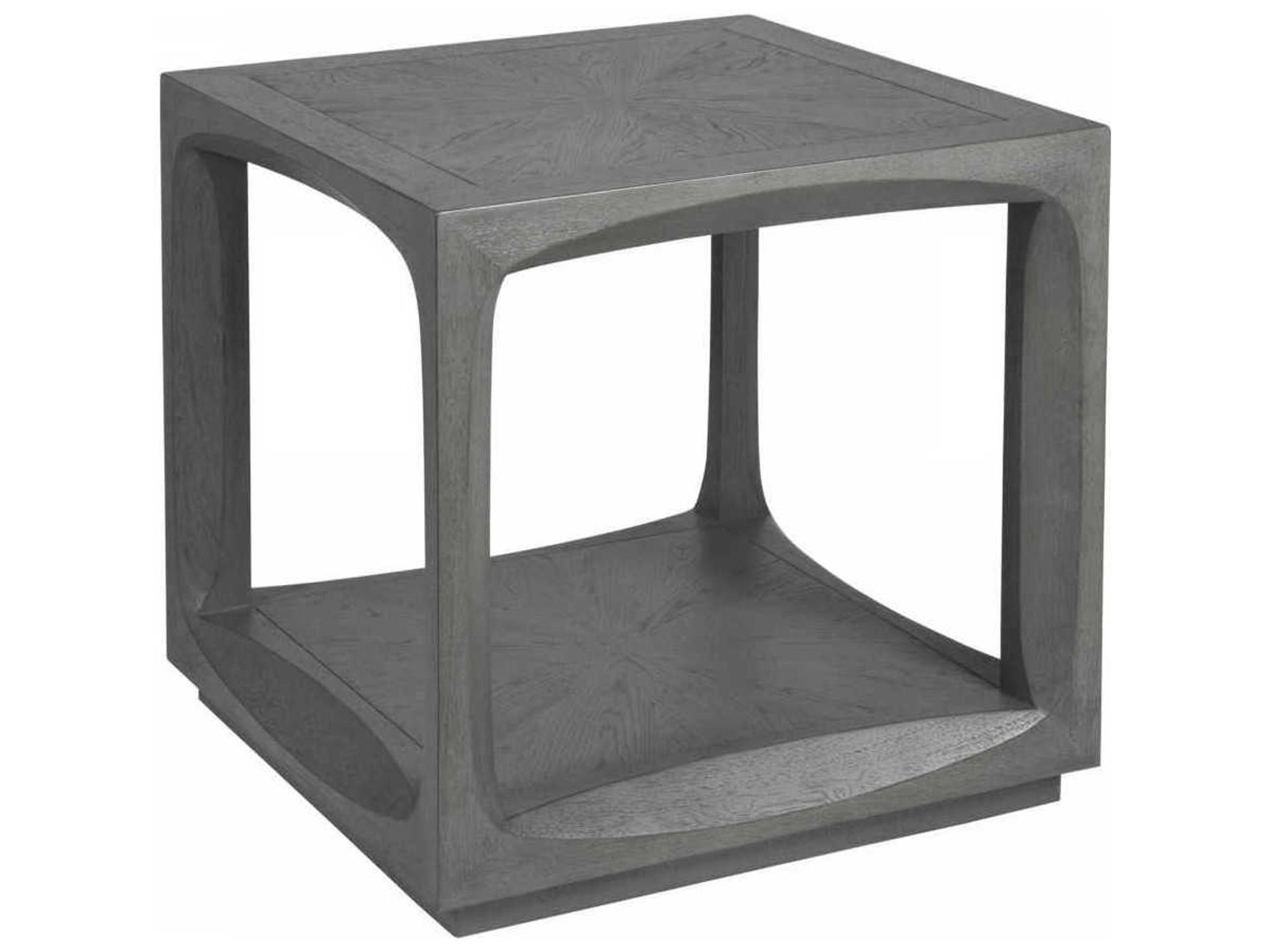 Home Appellation 25-Inch Square End Table in Brushed Gray Wood