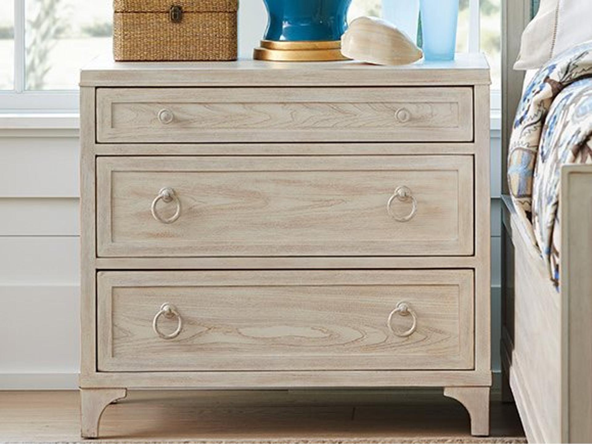 Barclay Butera Newport Cliff 3-Drawers Beige Nightstand
