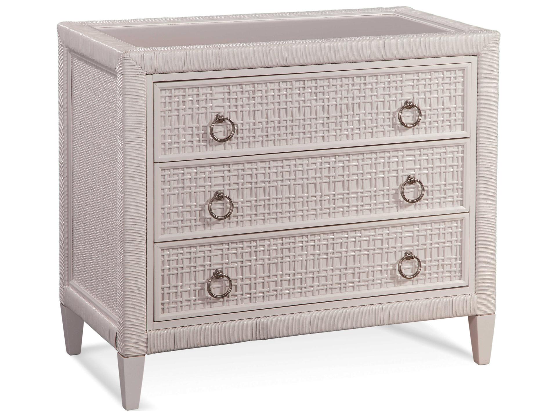 Naples 3-Drawer Wicker and Rattan Chest in Customizable Finish
