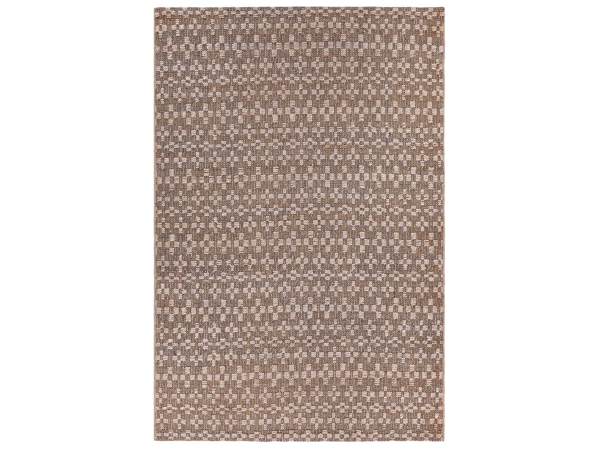 Abree Hand Woven Jute and Cotton Area Rug in Silver and Black