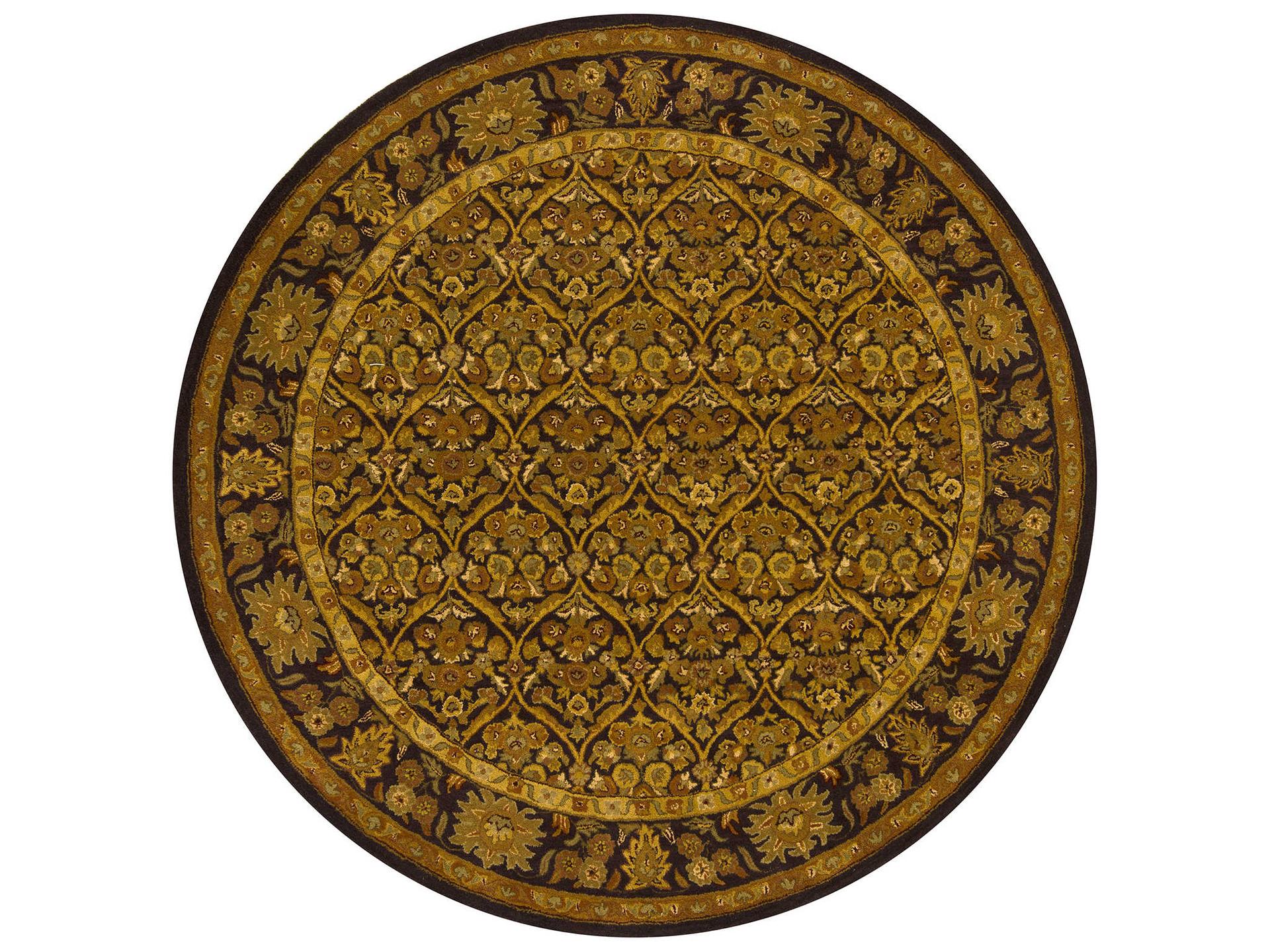 Metro Hand Tufted Wool Round Rug 7'9" Diameter Traditional Multi-Color