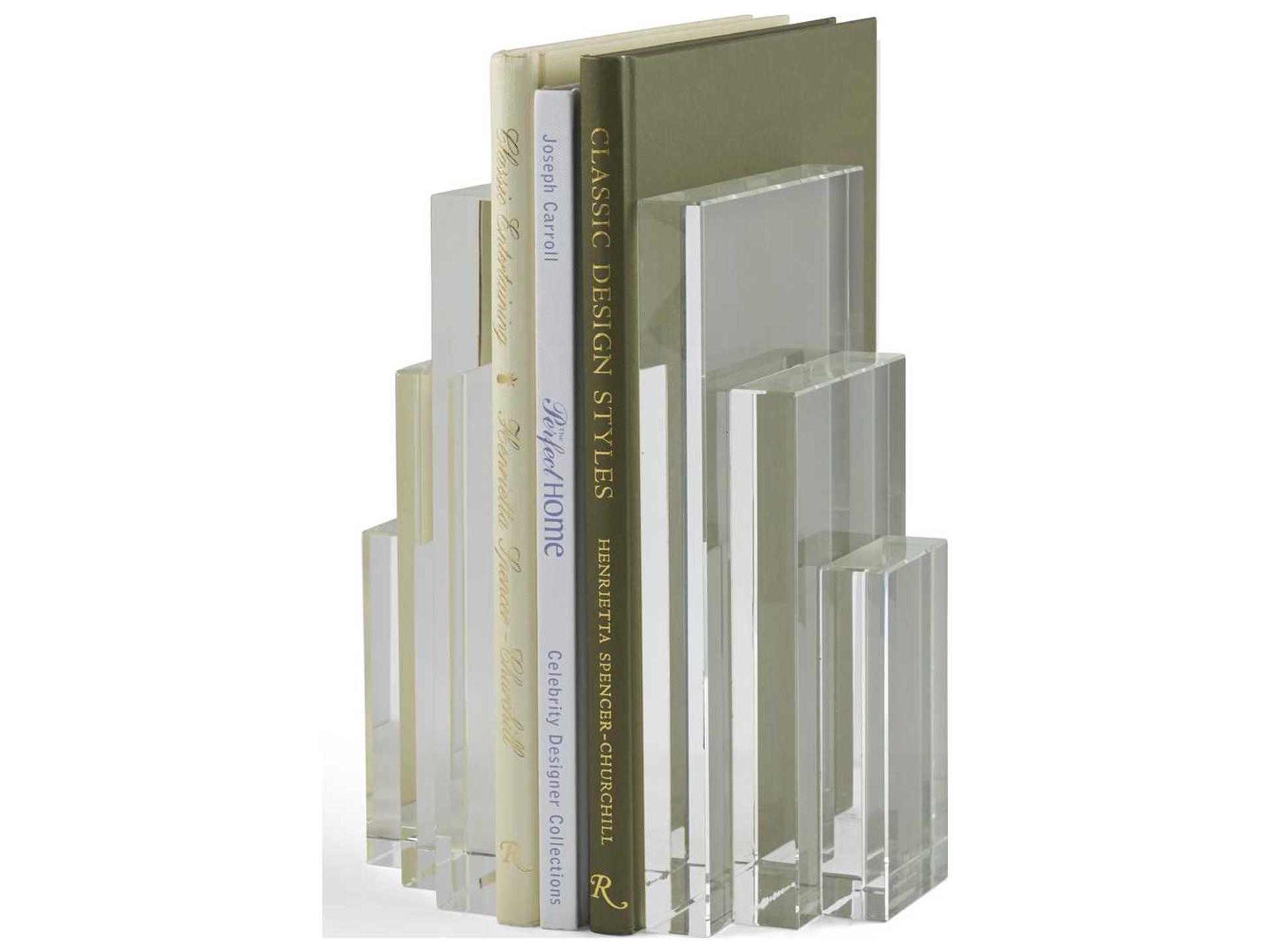 Crystal Bookends Pair Clear Designed by Bradshaw Orrell