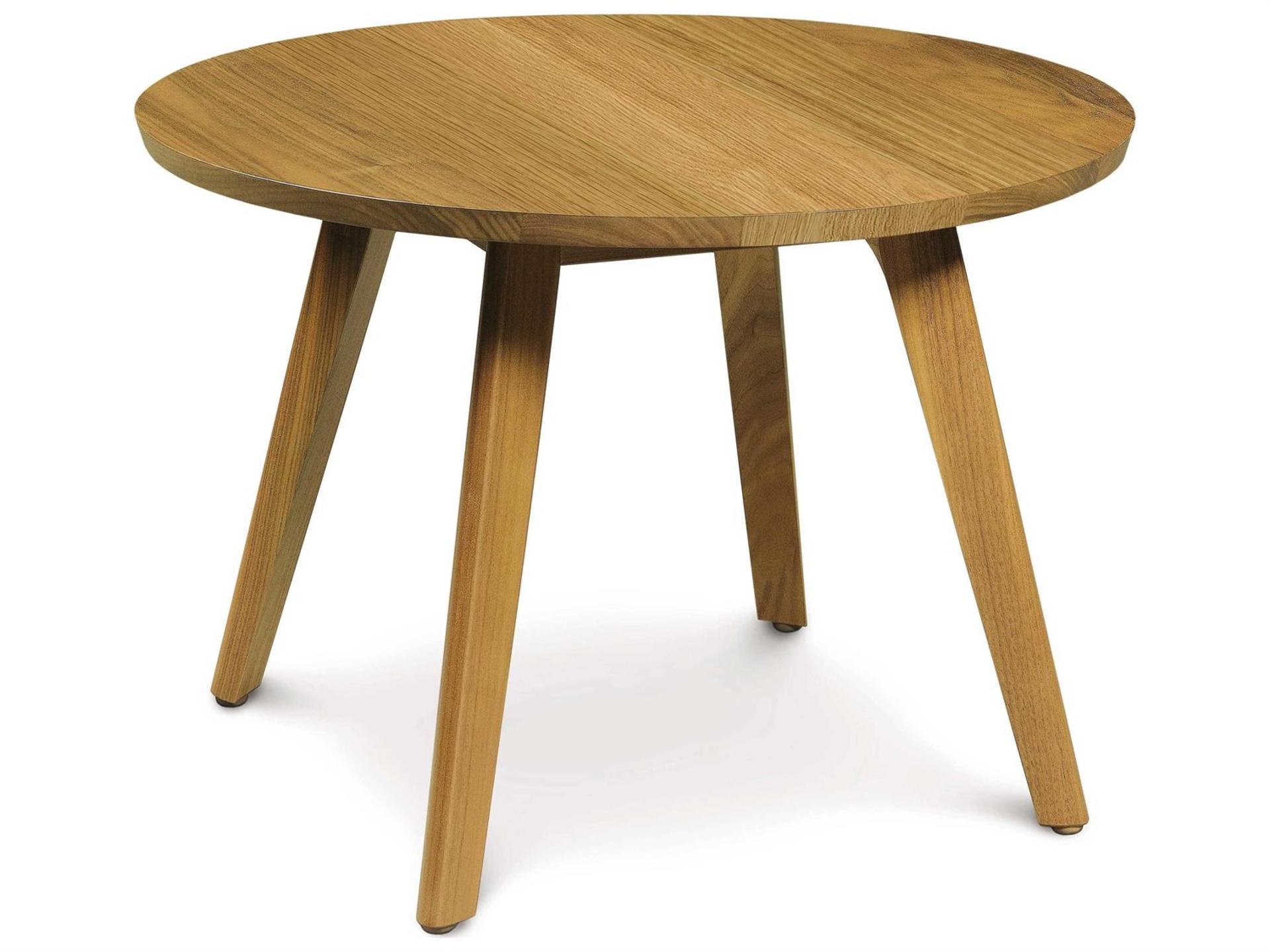 Furniture Catalina Round Side Table Solid Wood Mid Century Modern
