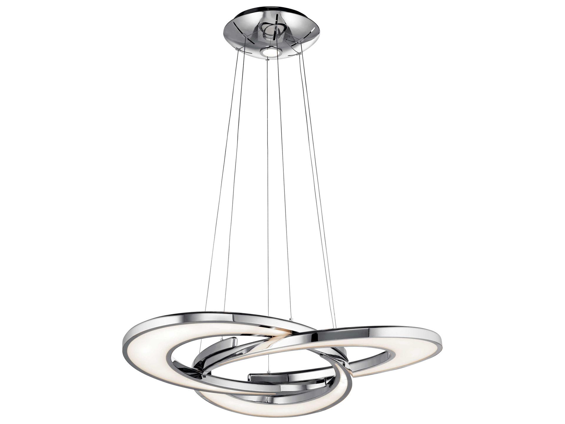 Destiny 4-Light Chrome LED Geometric Round Pendant