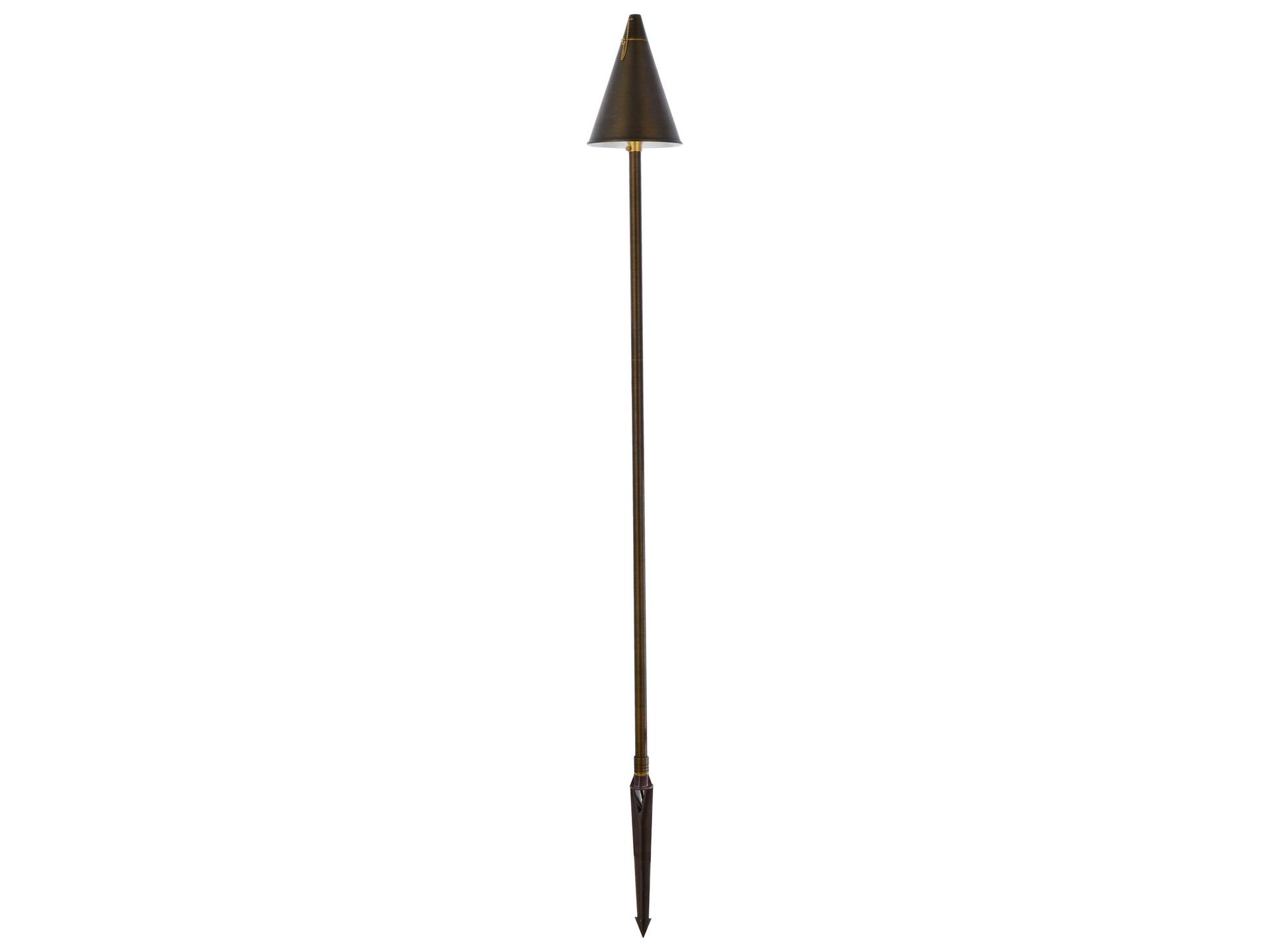 Chanterelle Outdoor Cast Brass Torch Path Light Antique Brass