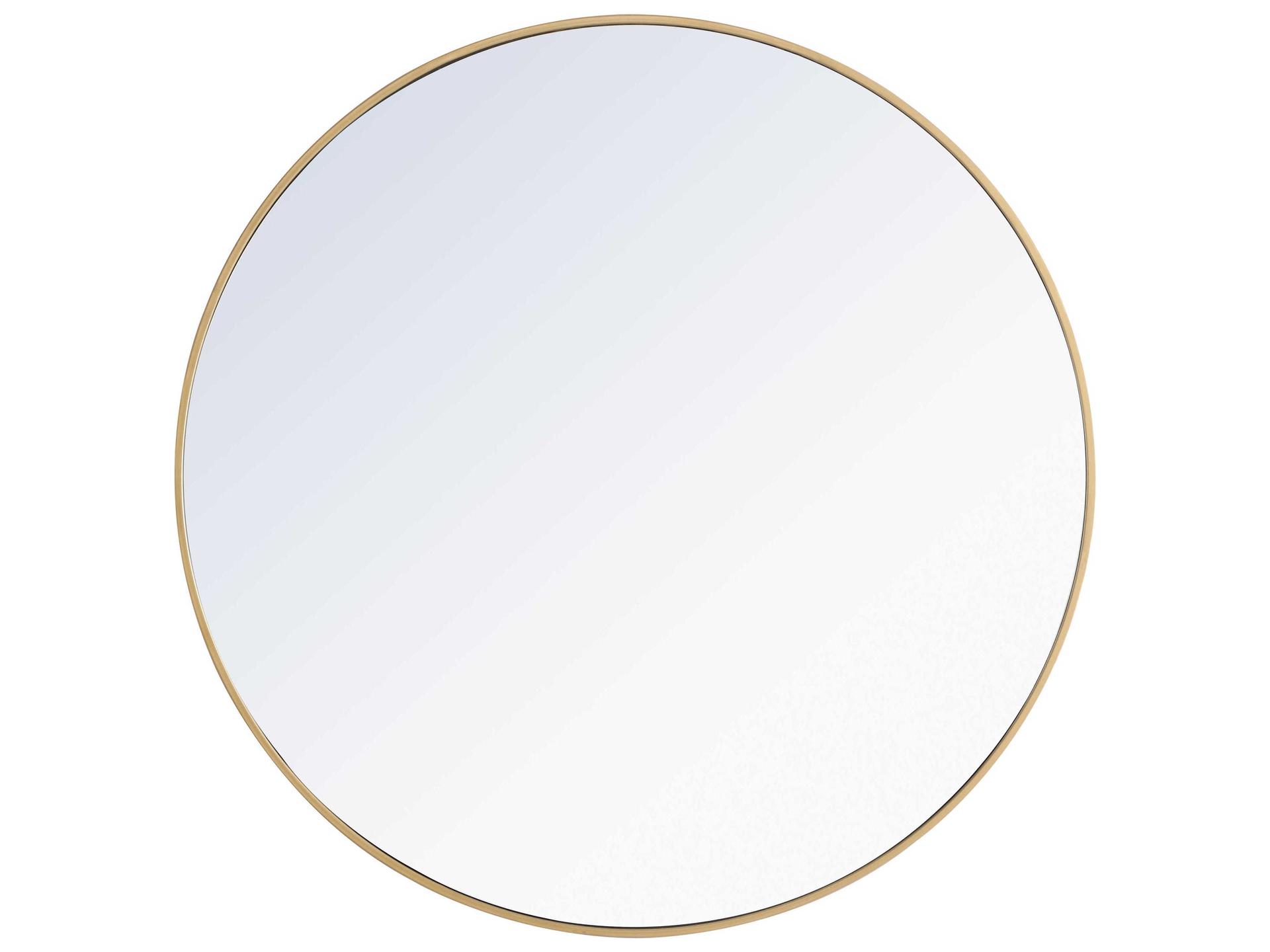 Eternity Round Wall Mirror in Brass Finish