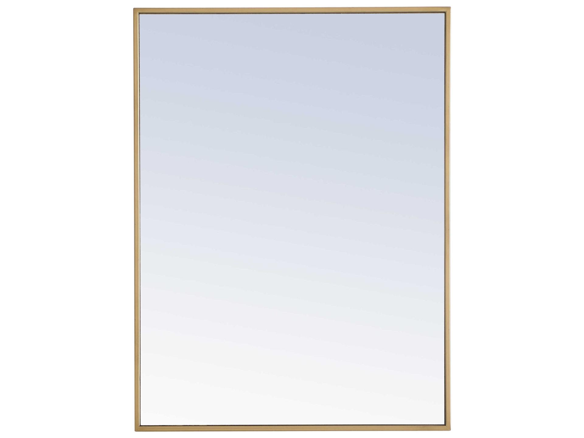 Elegant Lighting Eternity Brass Rectangular Wall Mirror
