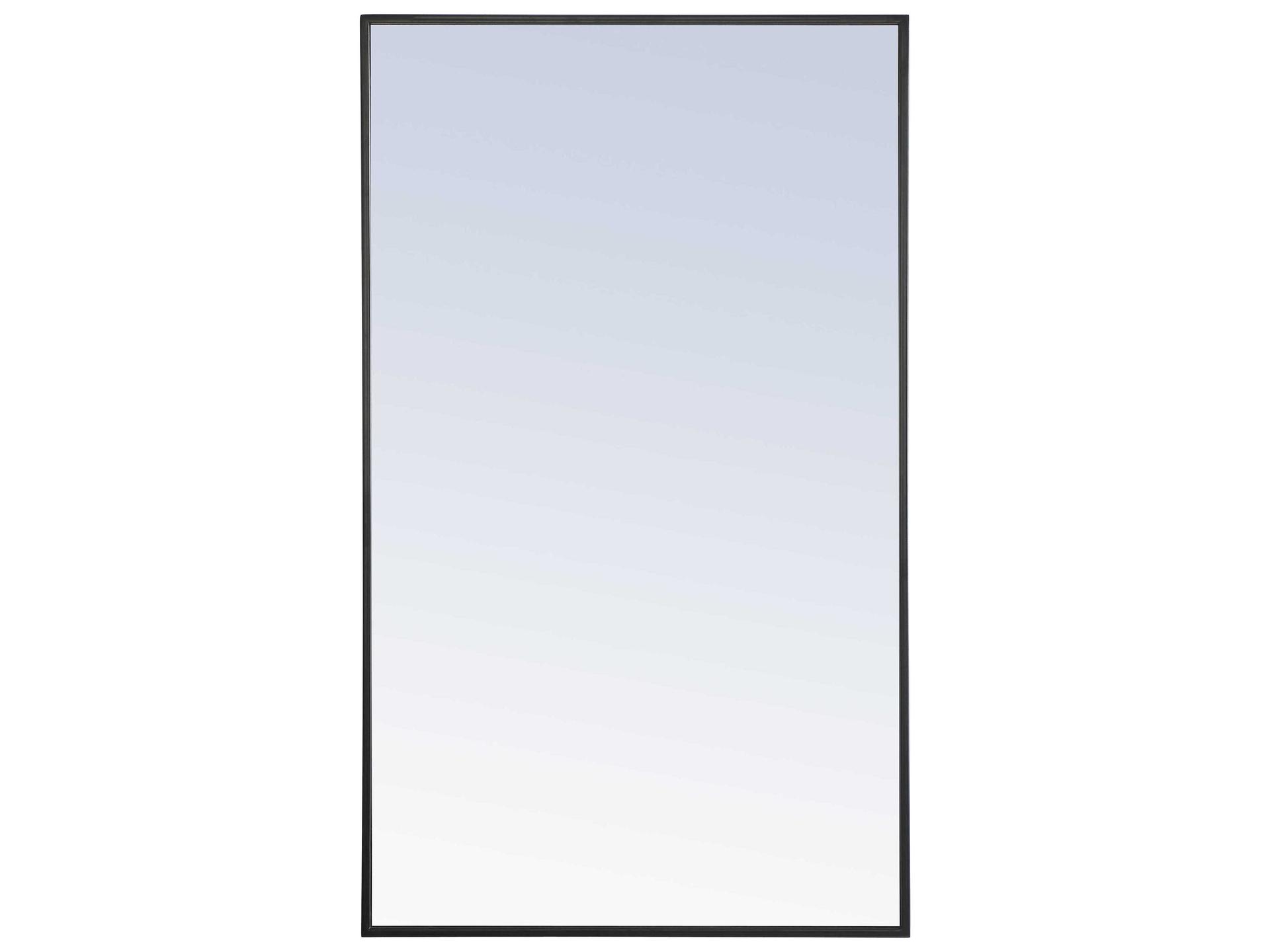 Eternity 40 x 24 Inch Black Metal Framed Wall Mirror