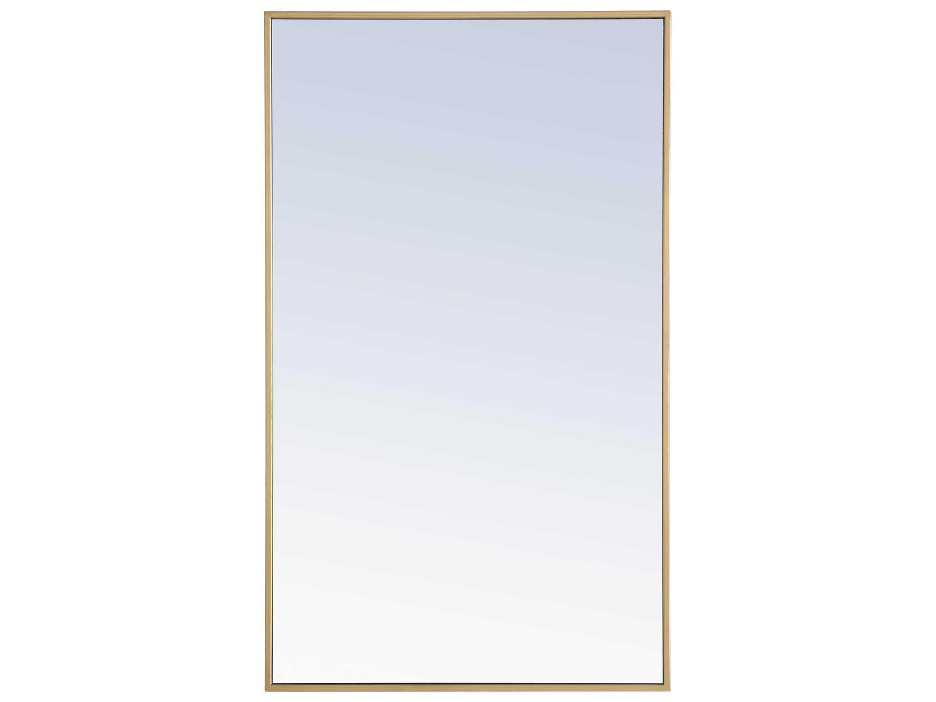Elegant Lighting Eternity Brass Rectangular Wall Mirror
