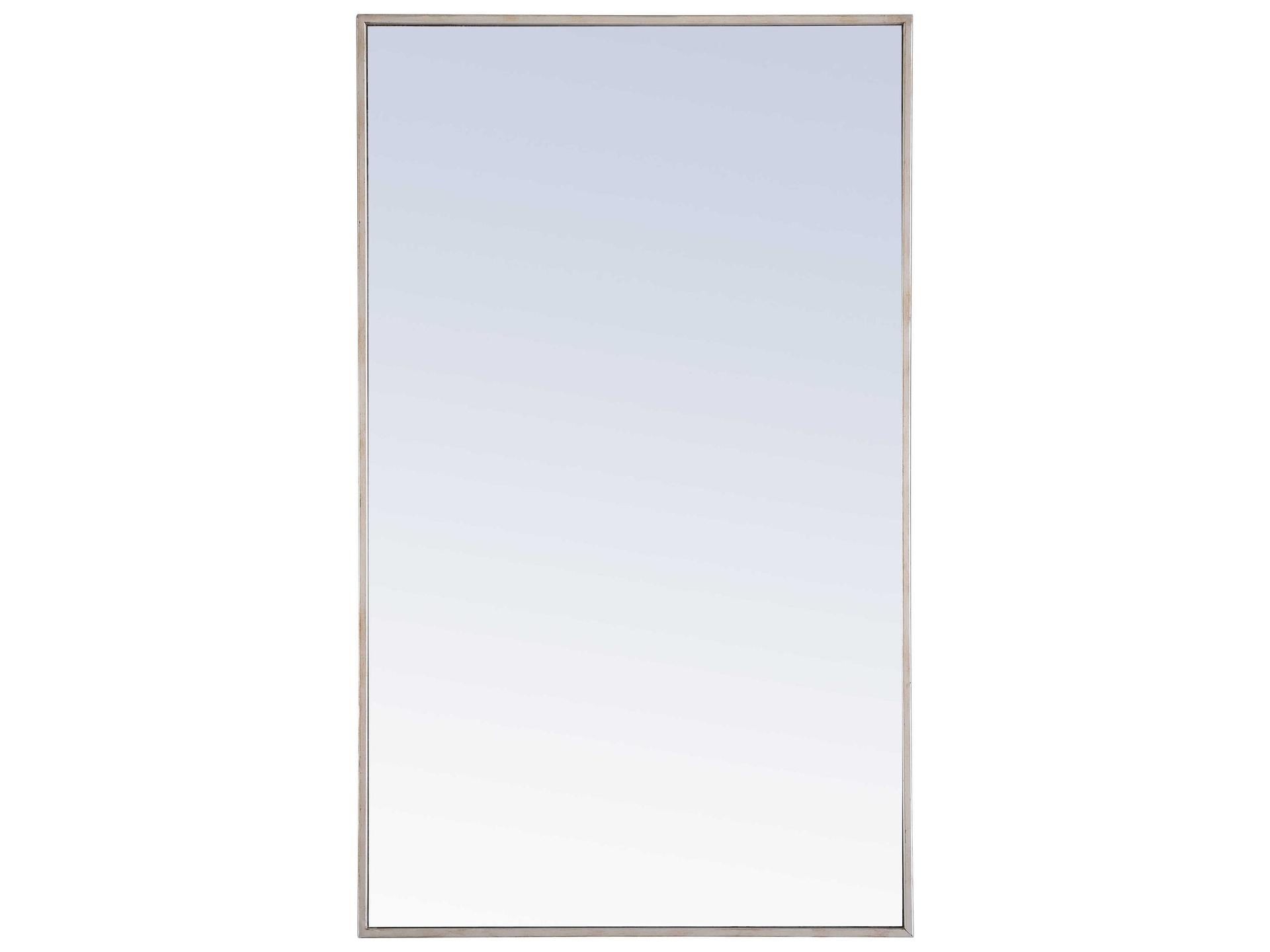 Eternity Rectangular Metal Framed Wall Mirror in Silver