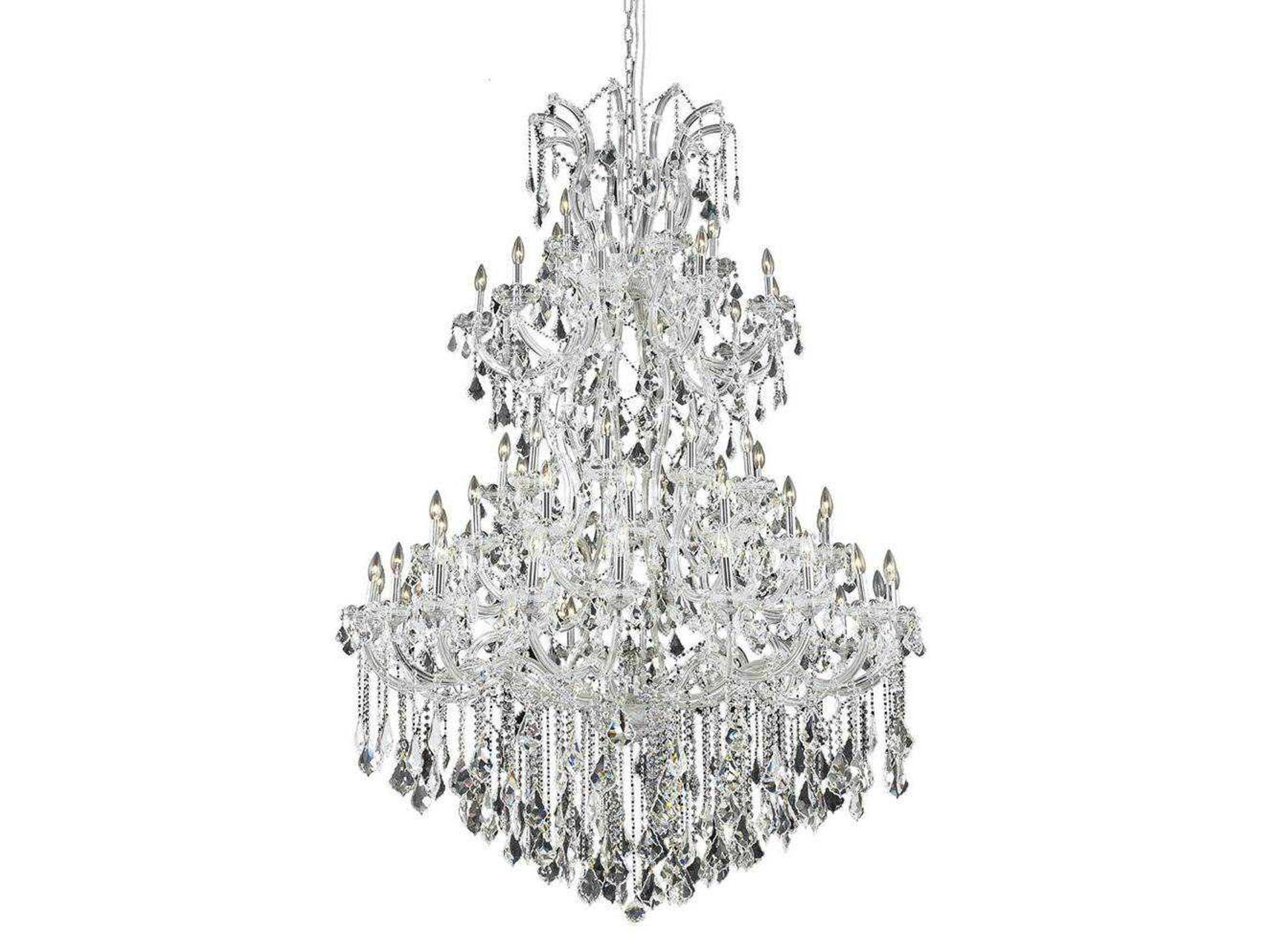 61-Light Maria Theresa Chandelier in Chrome with Royal Cut Clear Crystal