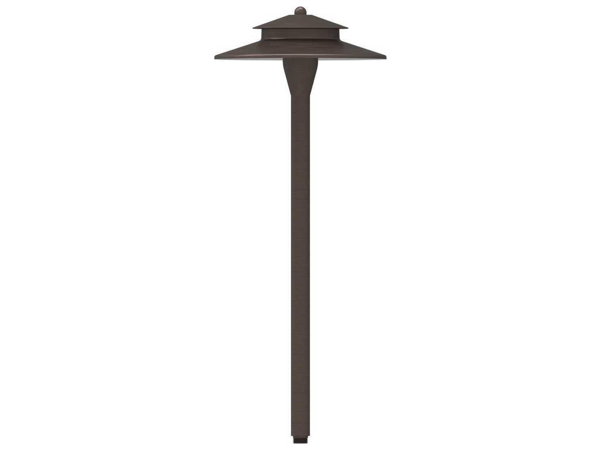 Chanterelle 24-Inch 1-Light Outdoor Cast Brass Path Light in Antique Brass
