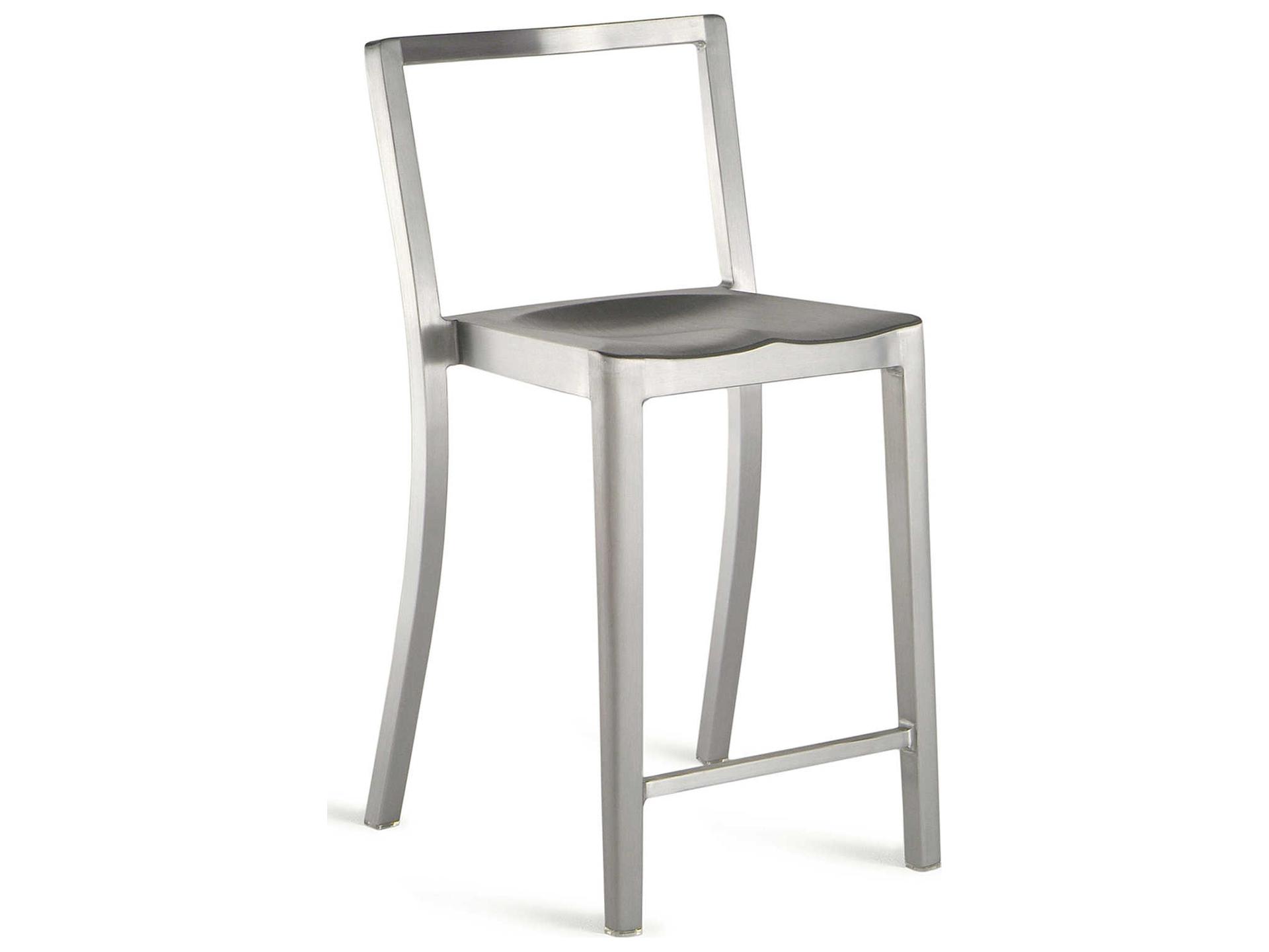 Icon Brushed Aluminum Counter Stool