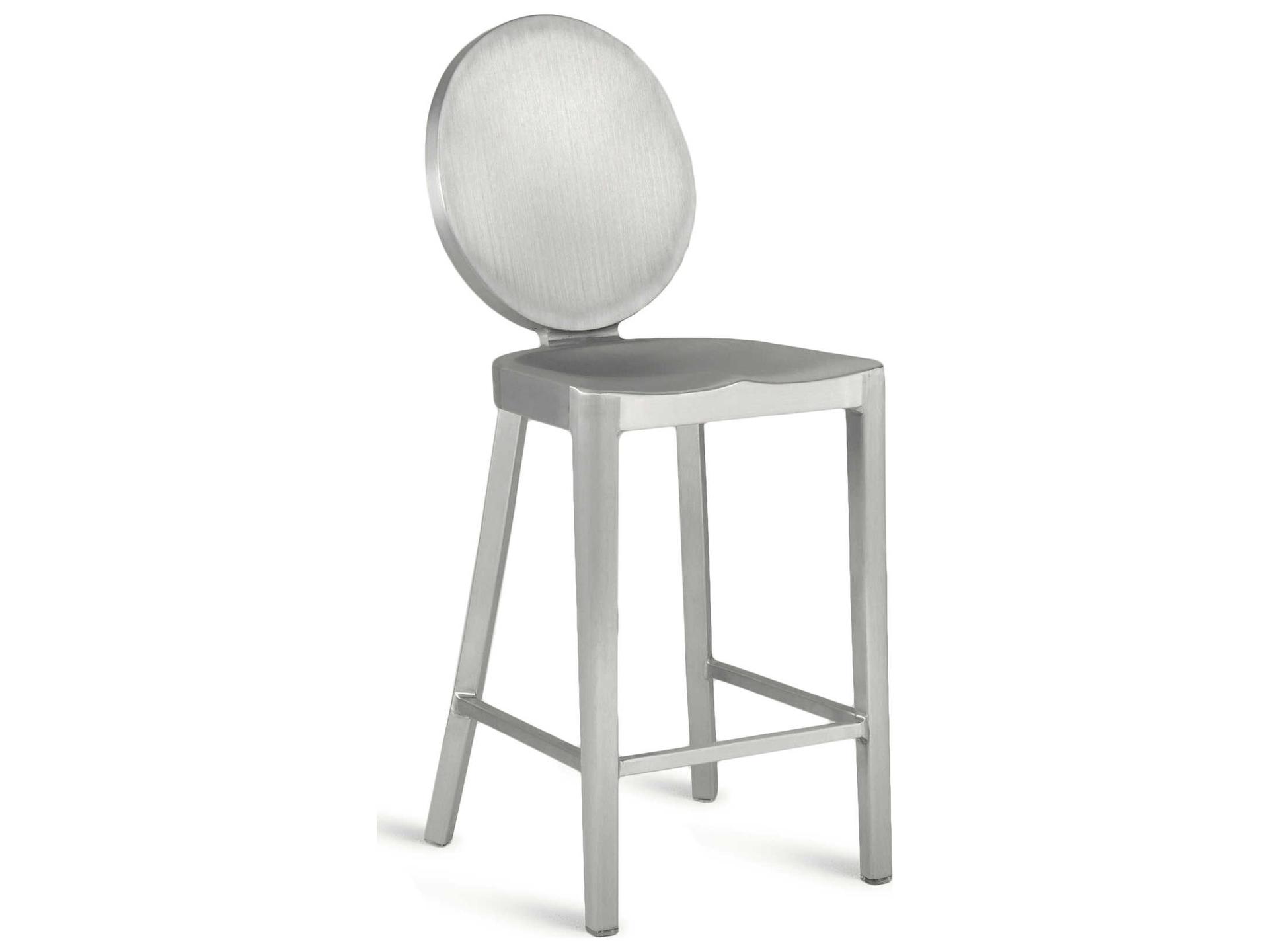 Kong Brushed Aluminum Counter Stool