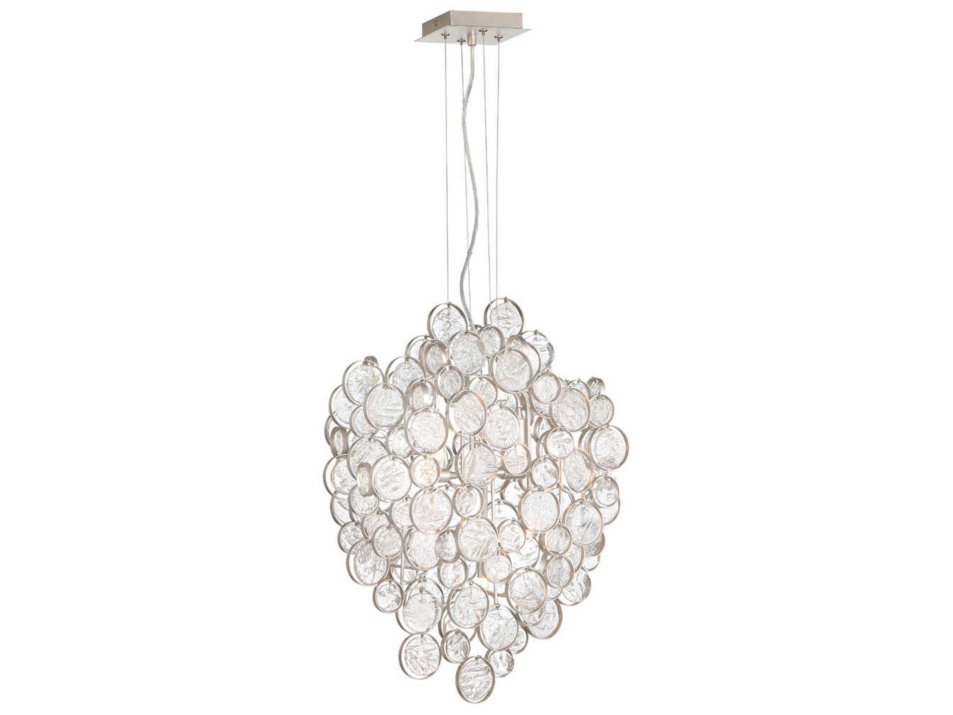 Trento 7-Light Chandelier in Champagne Silver with Clear Glass