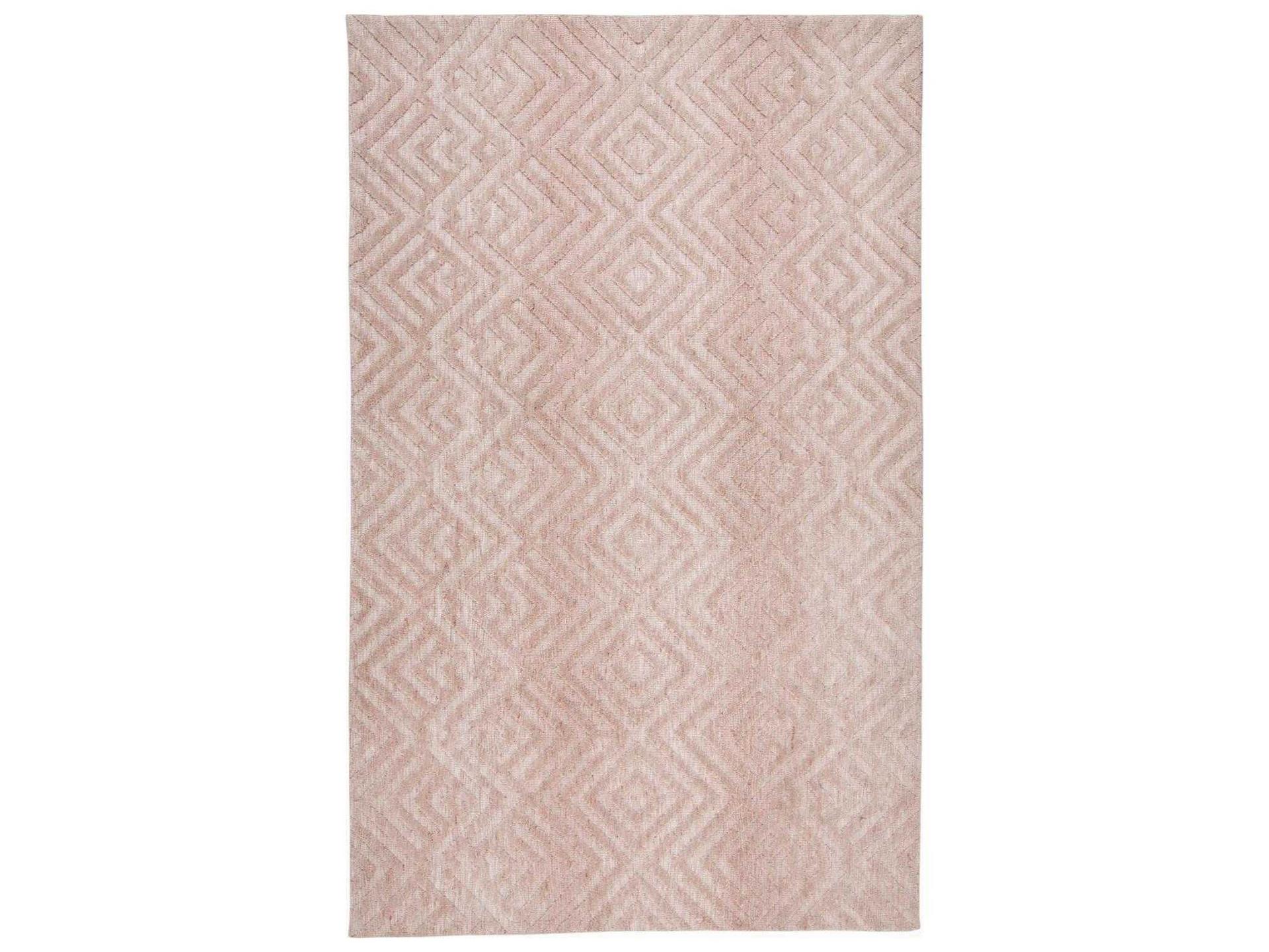 Feizy Colton Geometric Power-Loomed Area Rug in Blush