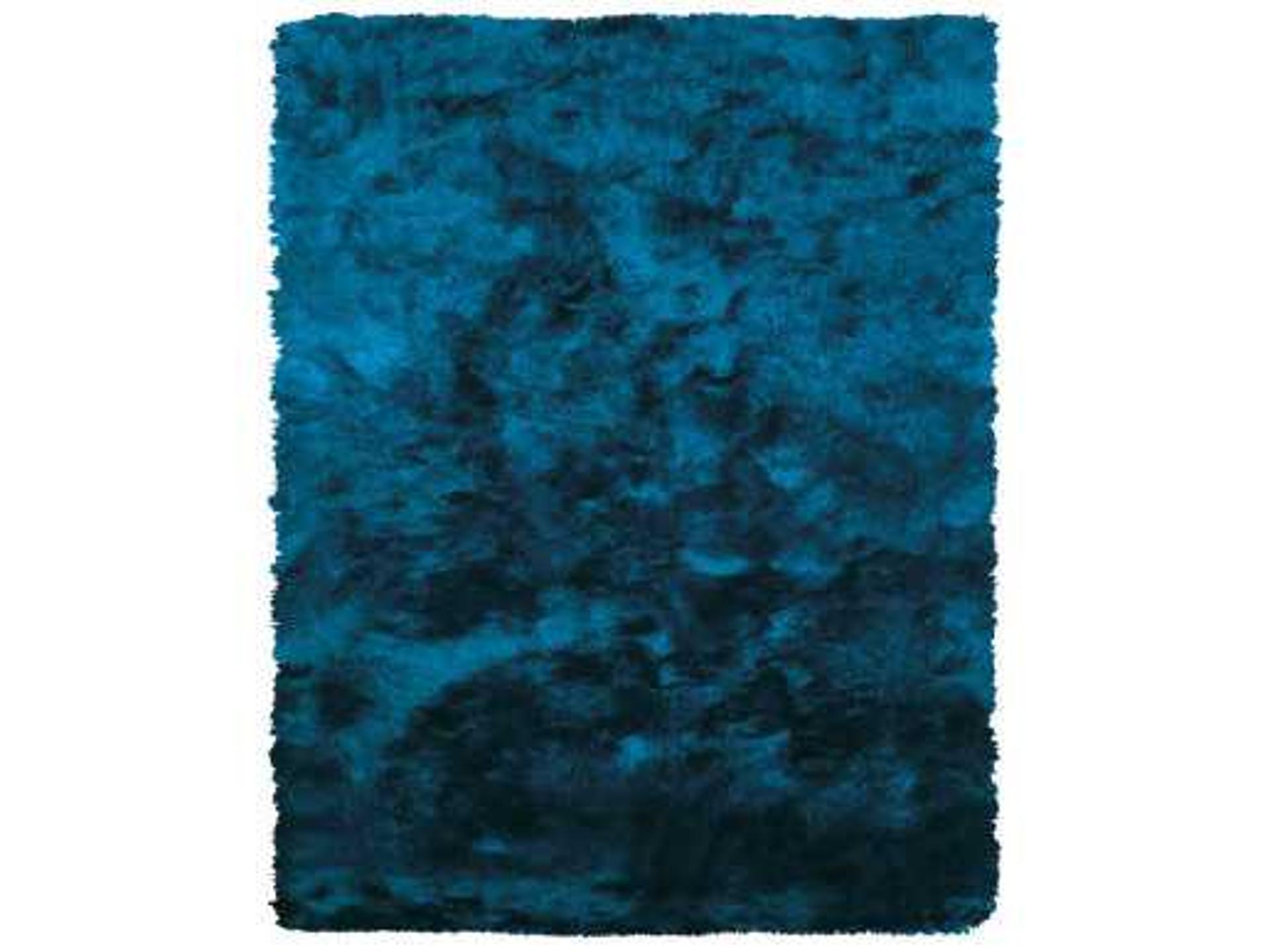 Indochine Collection Shag Area Rug in Teal