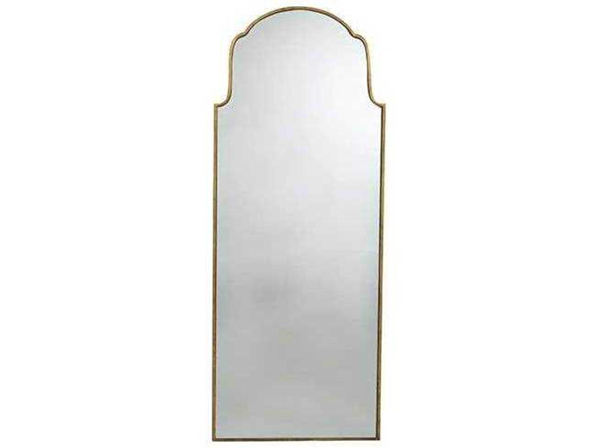 Pauline Gilded Gold Floor Mirror with Moorish Arch Top