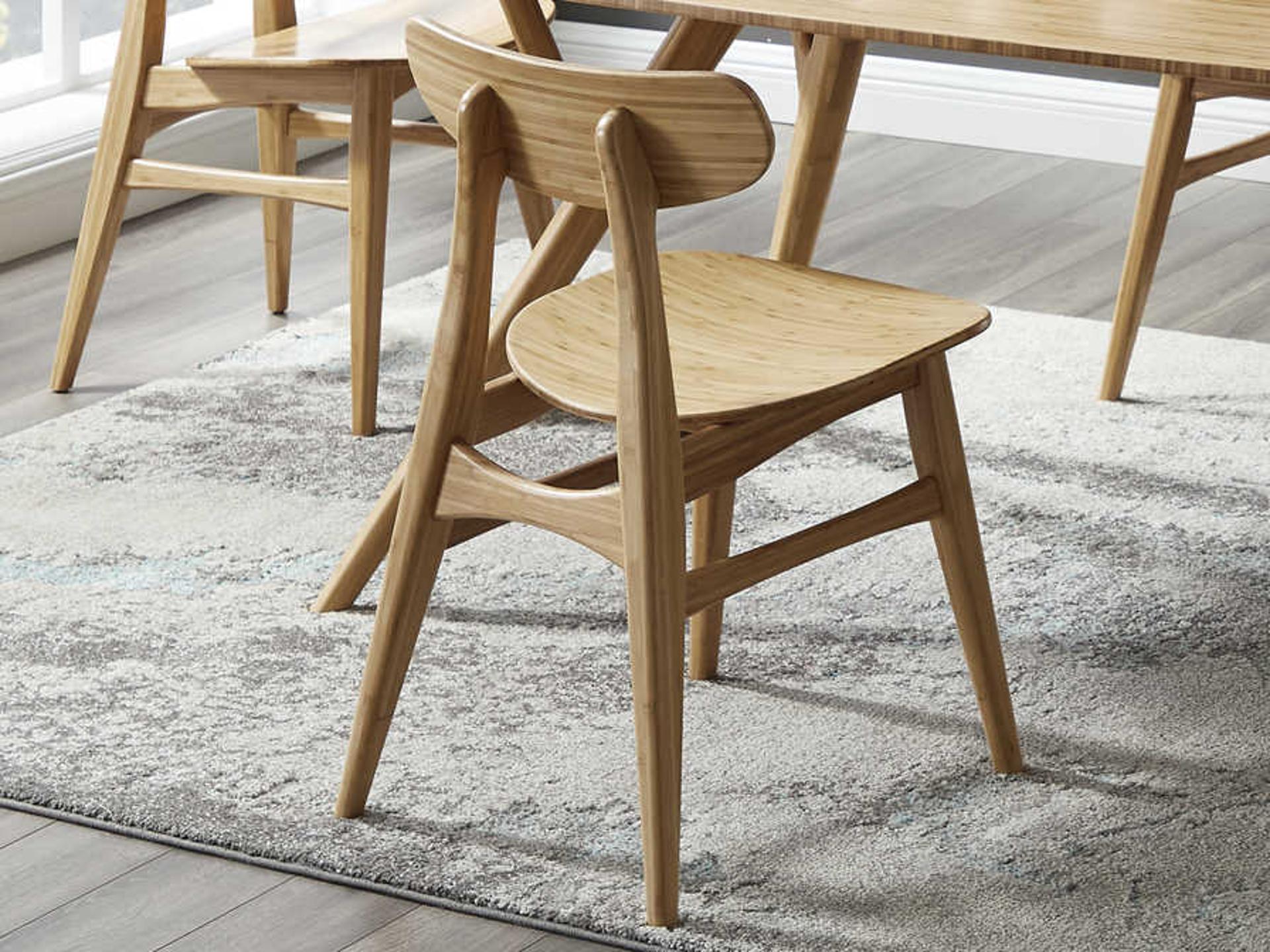 Cassia Bamboo Wood Brown Side Dining Chair