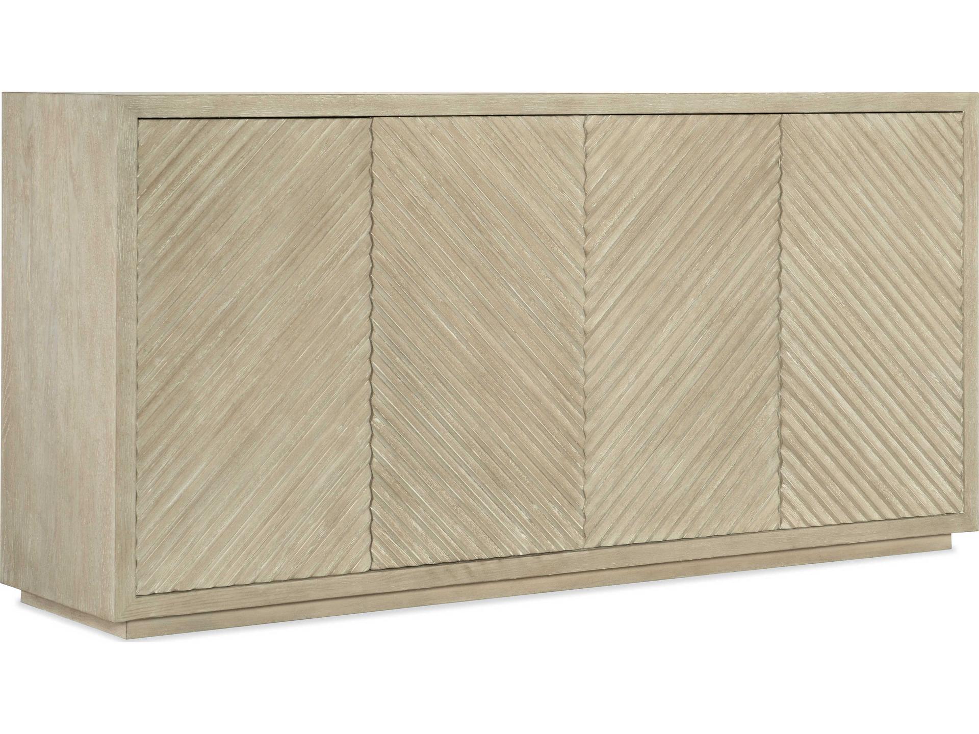 Cascade 72-Inch 4-Door Sideboard Credenza with Reeded Front