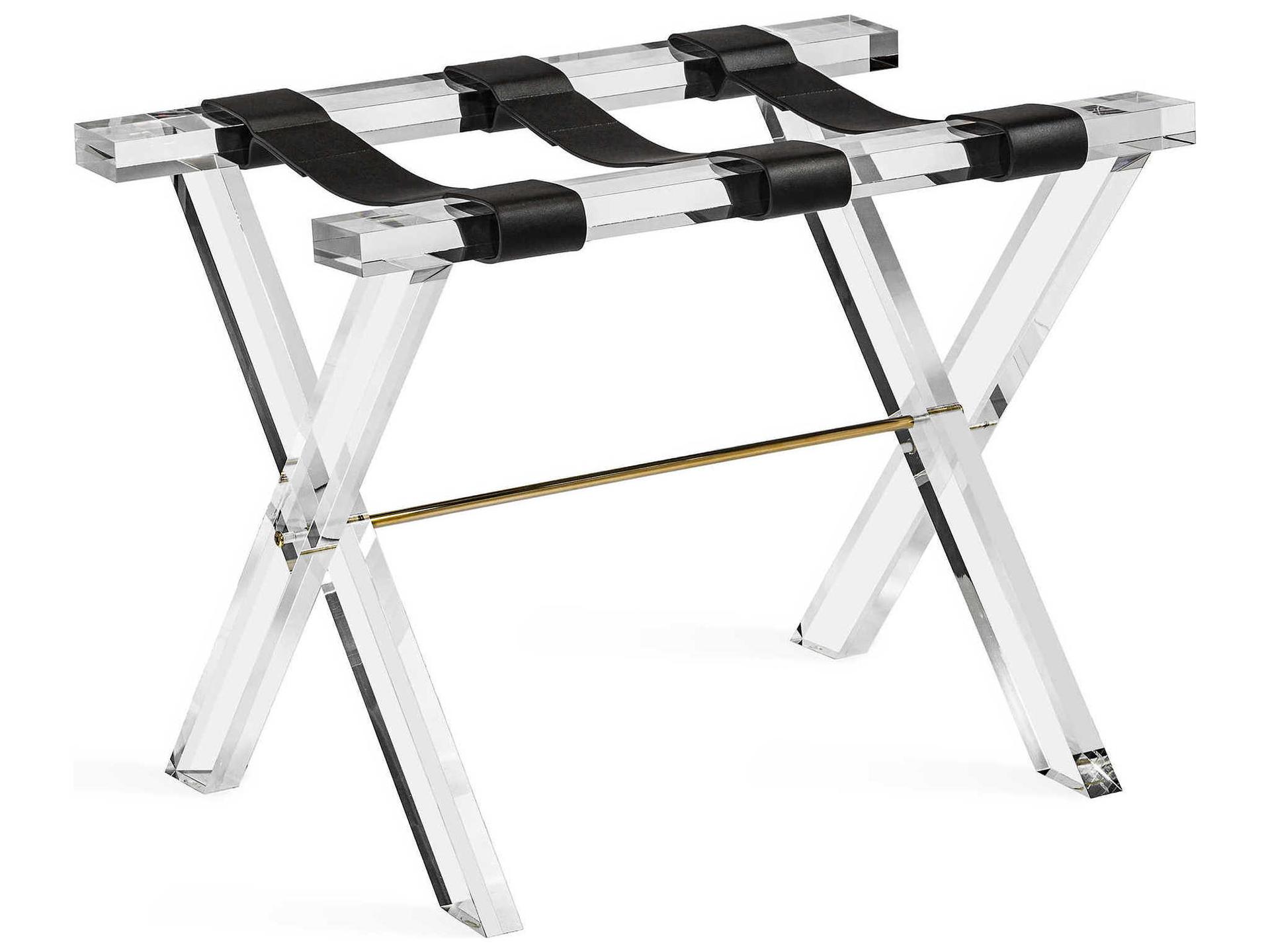 Interlude Home Clear / Shiny Brass / Black Luggage Rack