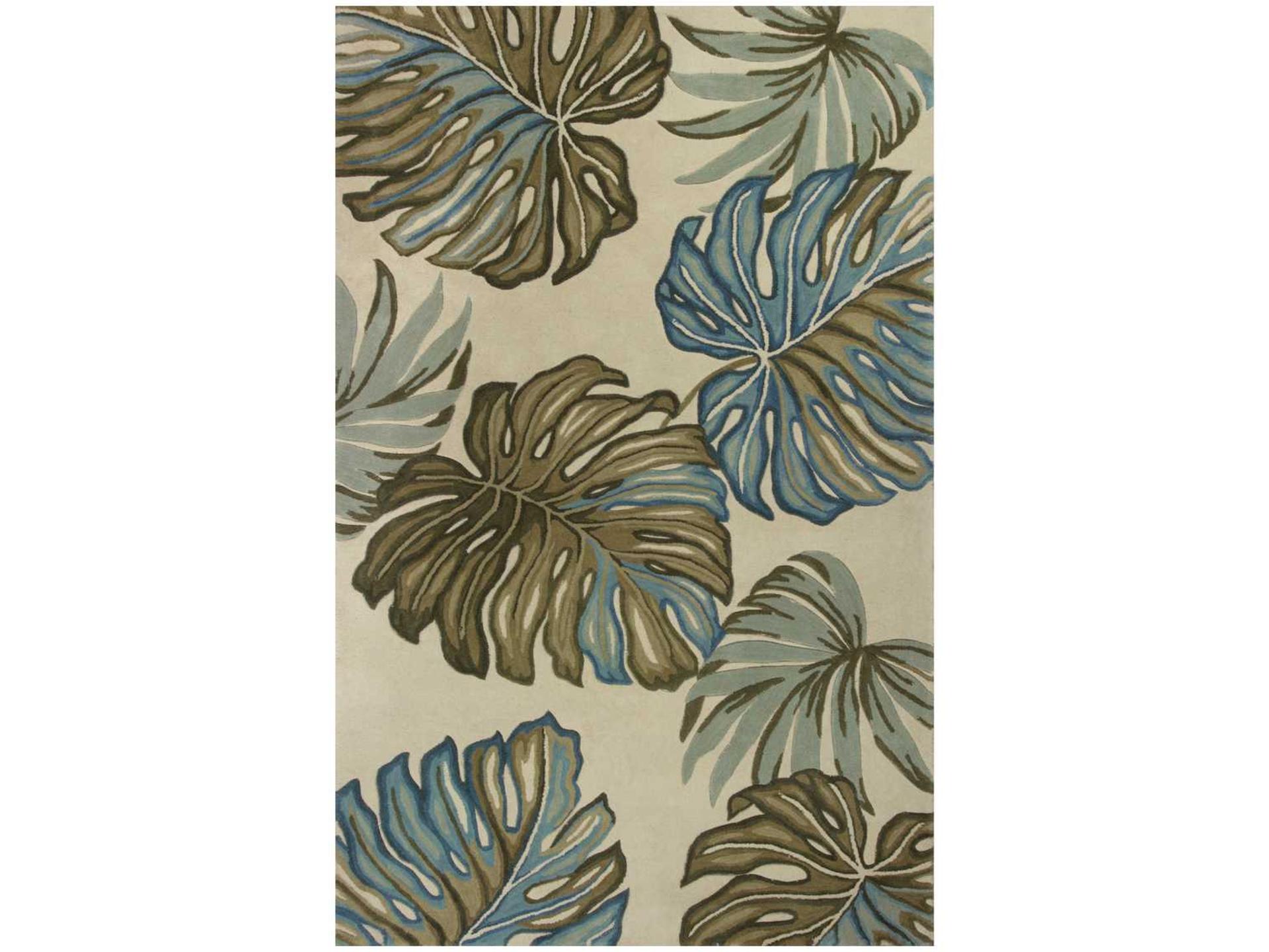 Sparta Ivory Florea Floral Wool Area Rug Hand Tufted Antique Finish