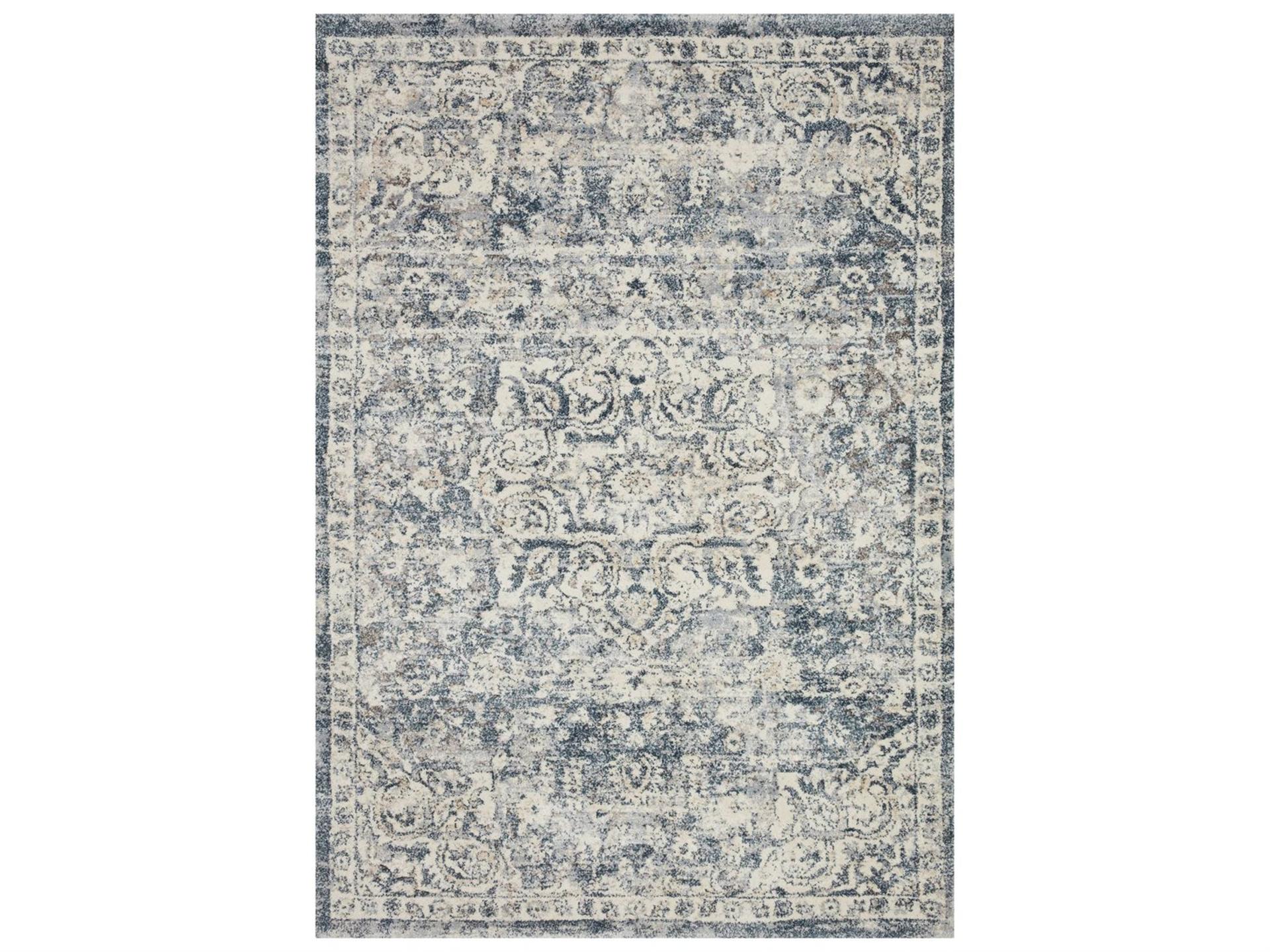 Theory Collection Area Rug Ivory Blue Transitional