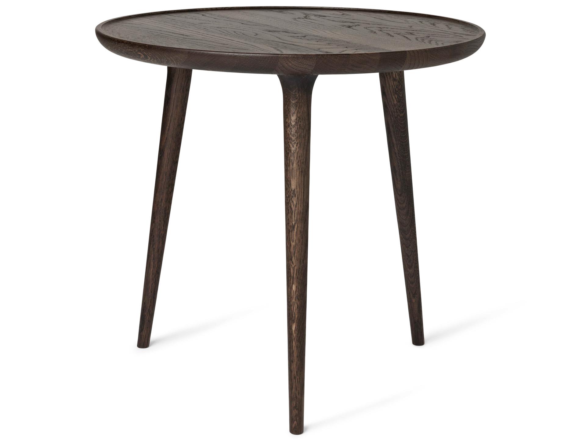 Round Wood Sirka Grey End Table