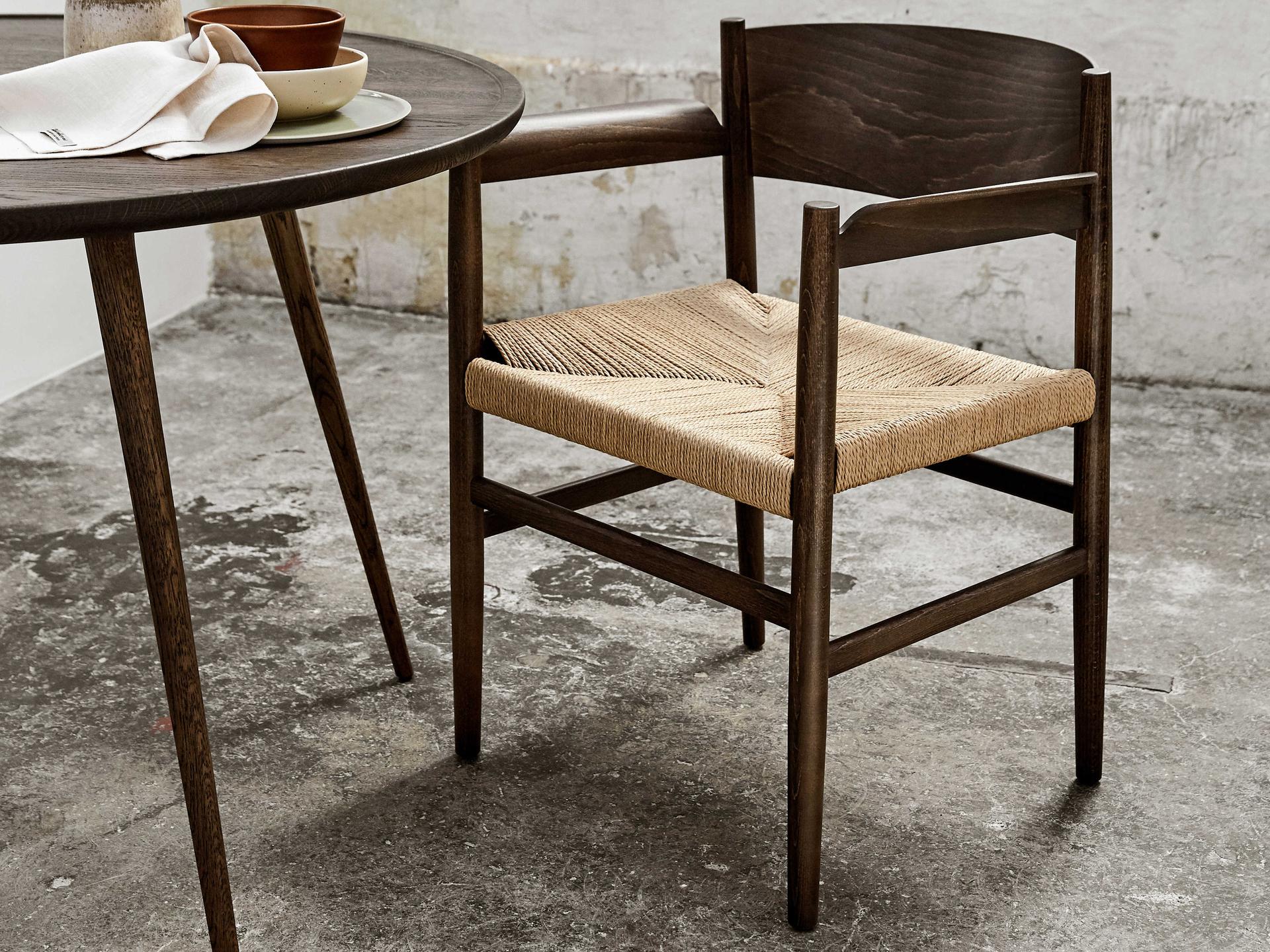 Nestor Brown Arm Dining Chair