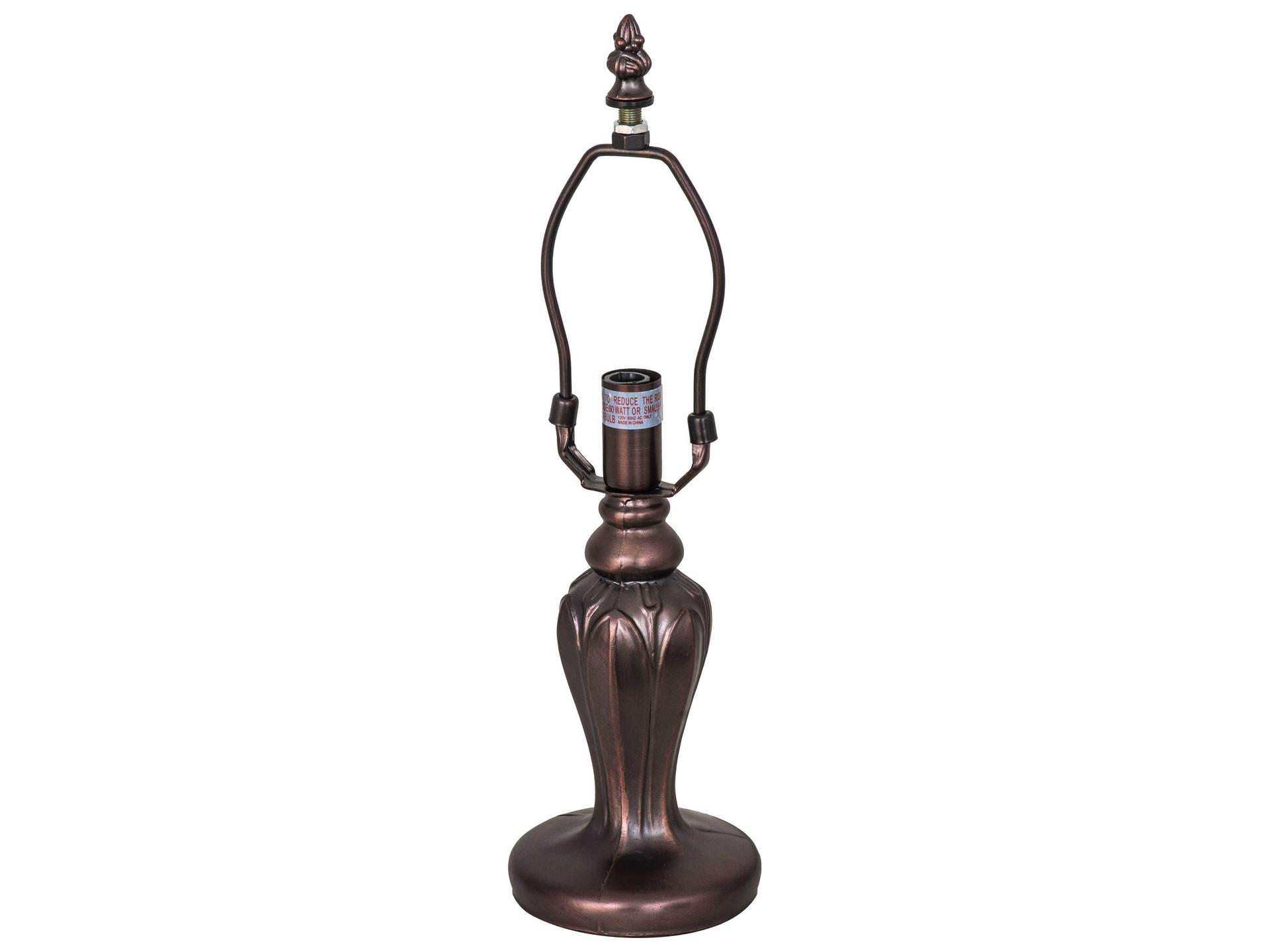 Tiffany Tulip 8-Inch Tall Table Lamp Base in Mahogany Bronze