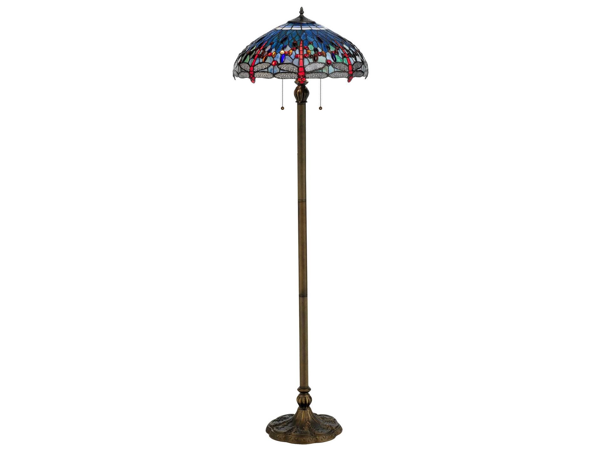 Hanginghead Dragonfly Bronze Tiffany Floor Lamp
