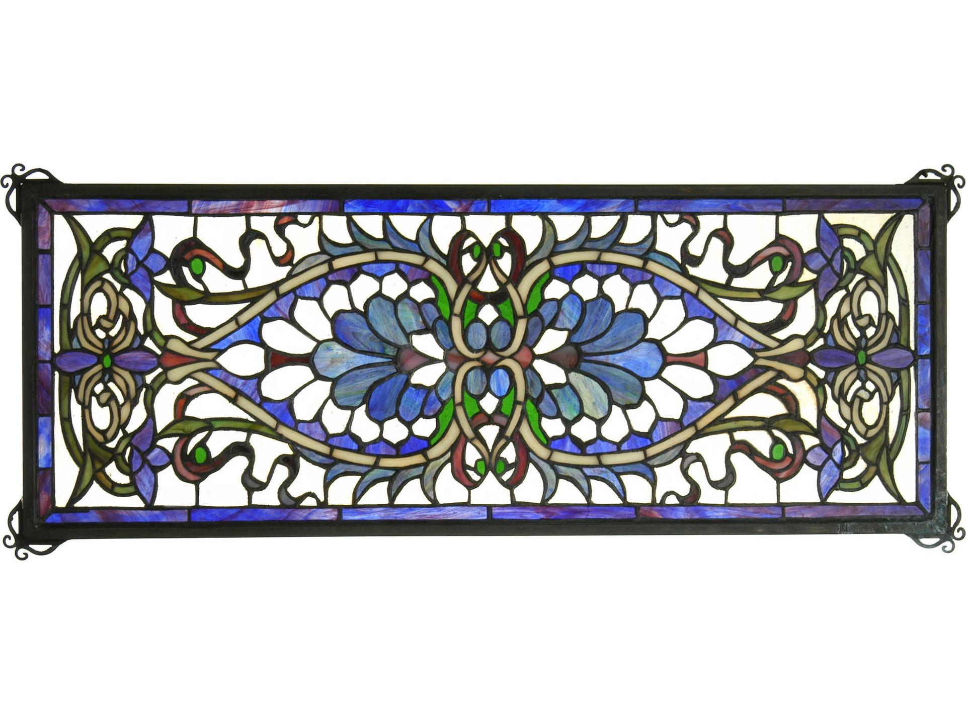 Antoinette Transom Stained Glass Window Multi-Color