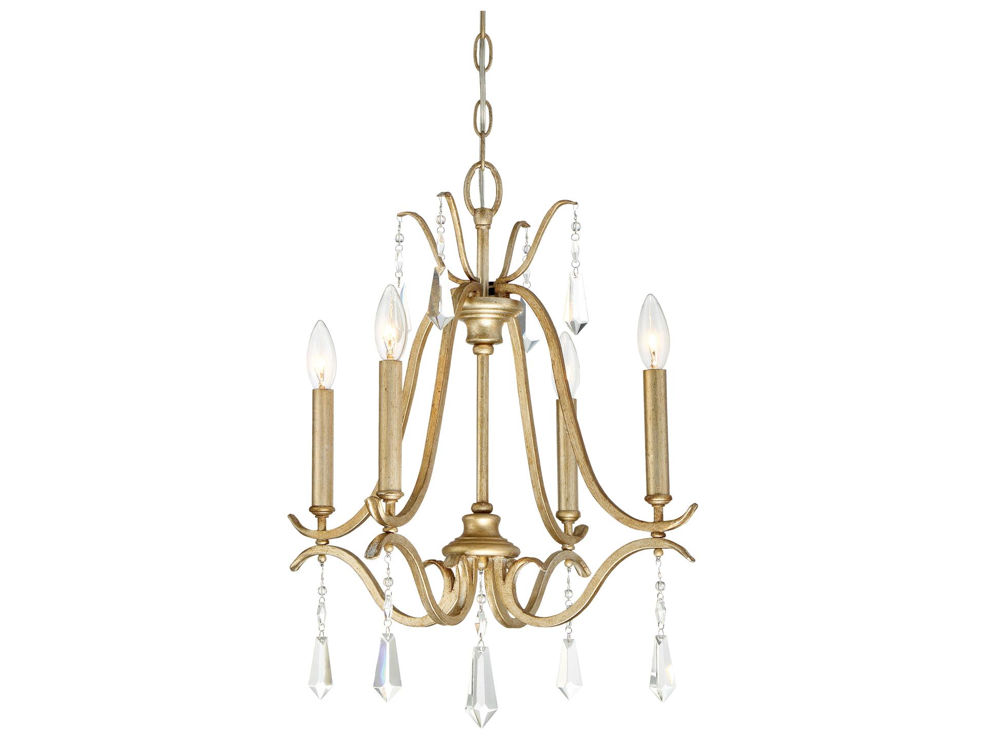 Minka Lavery Laurel Estate 4-Light Brio Gold Candelabra Chandelier