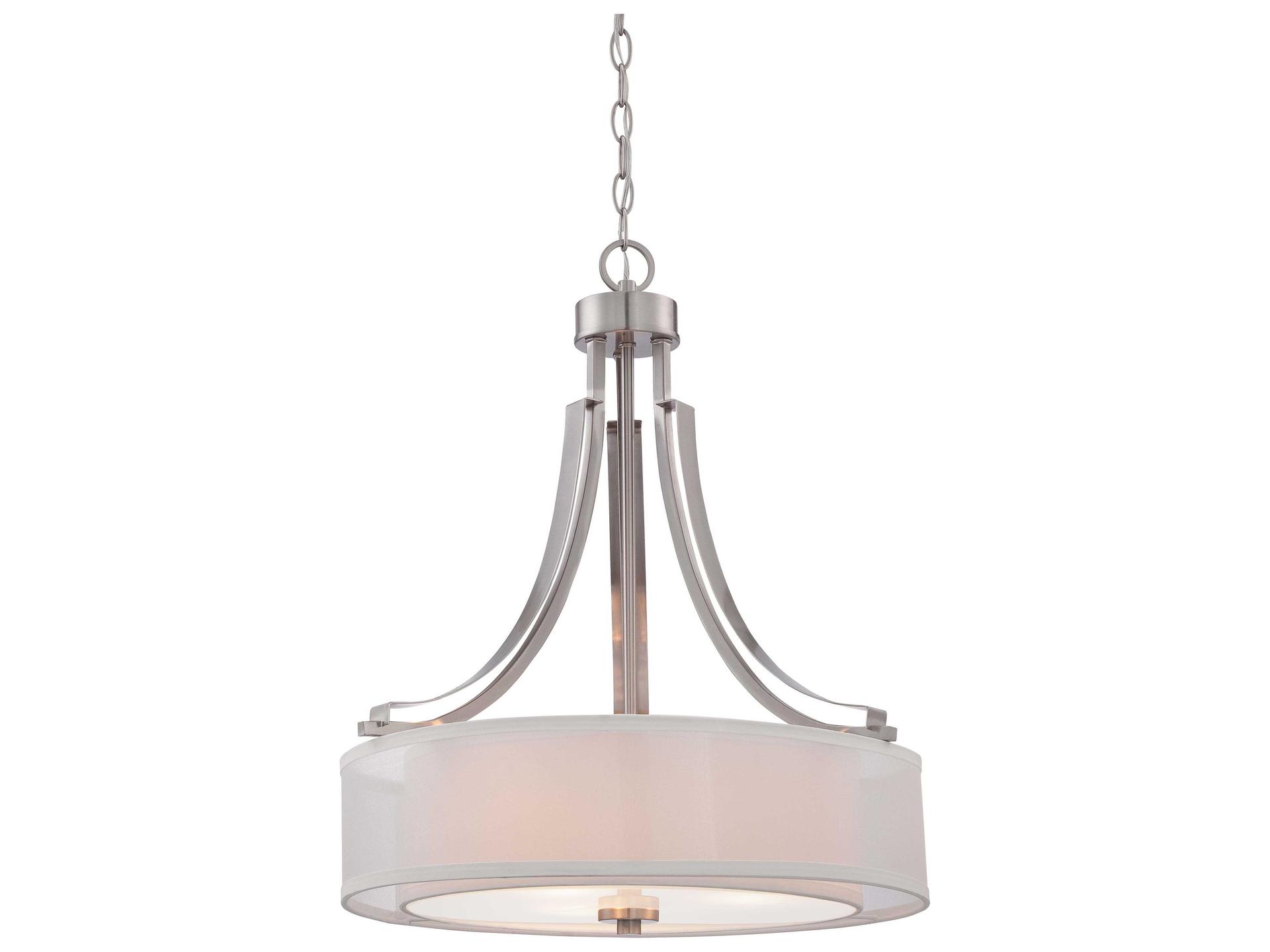Parsons Studio 3-Light Drum Pendant Light in Brushed Nickel