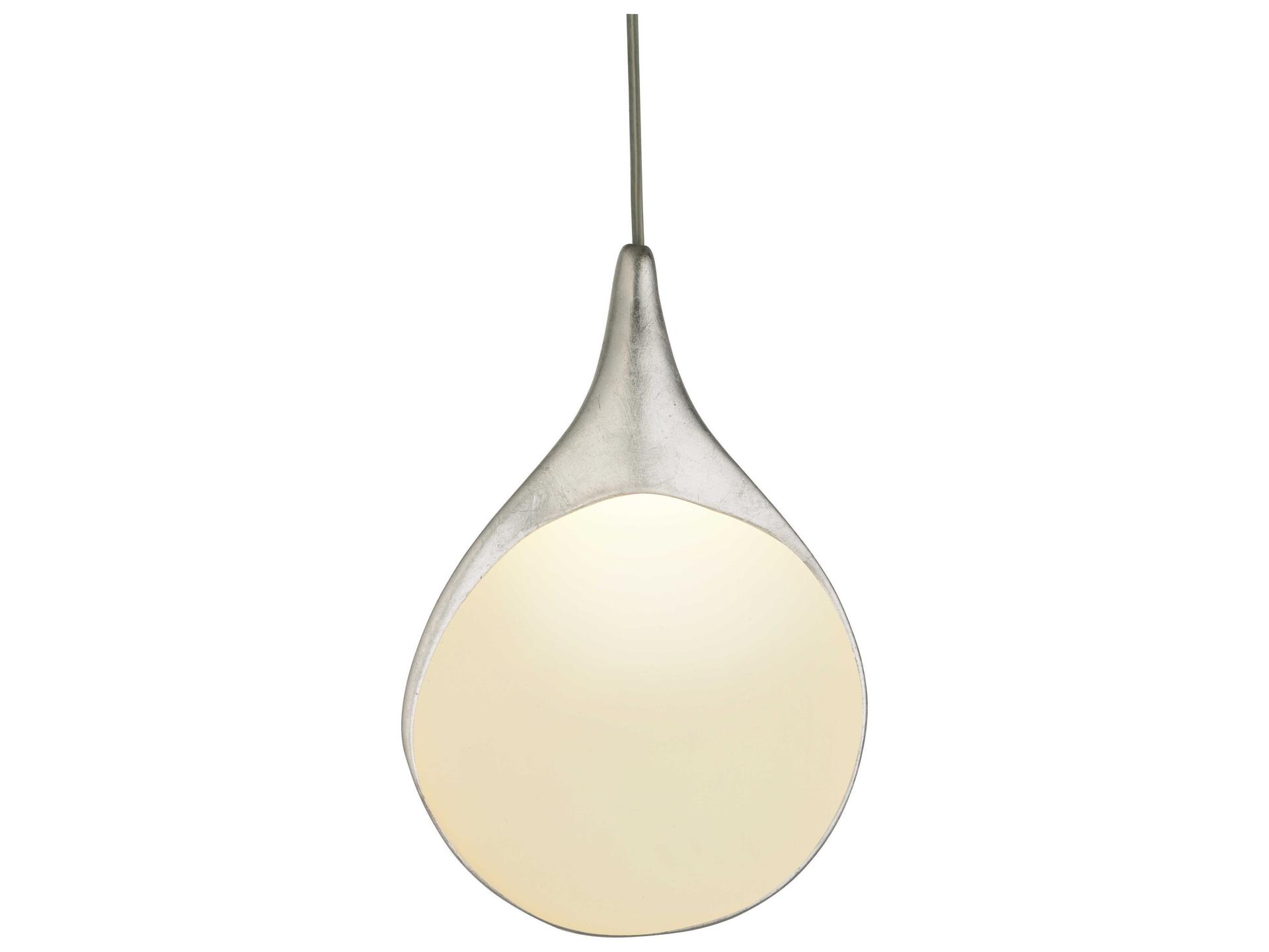 Stillabunt Small Pendant Light in Silver White Ceramic