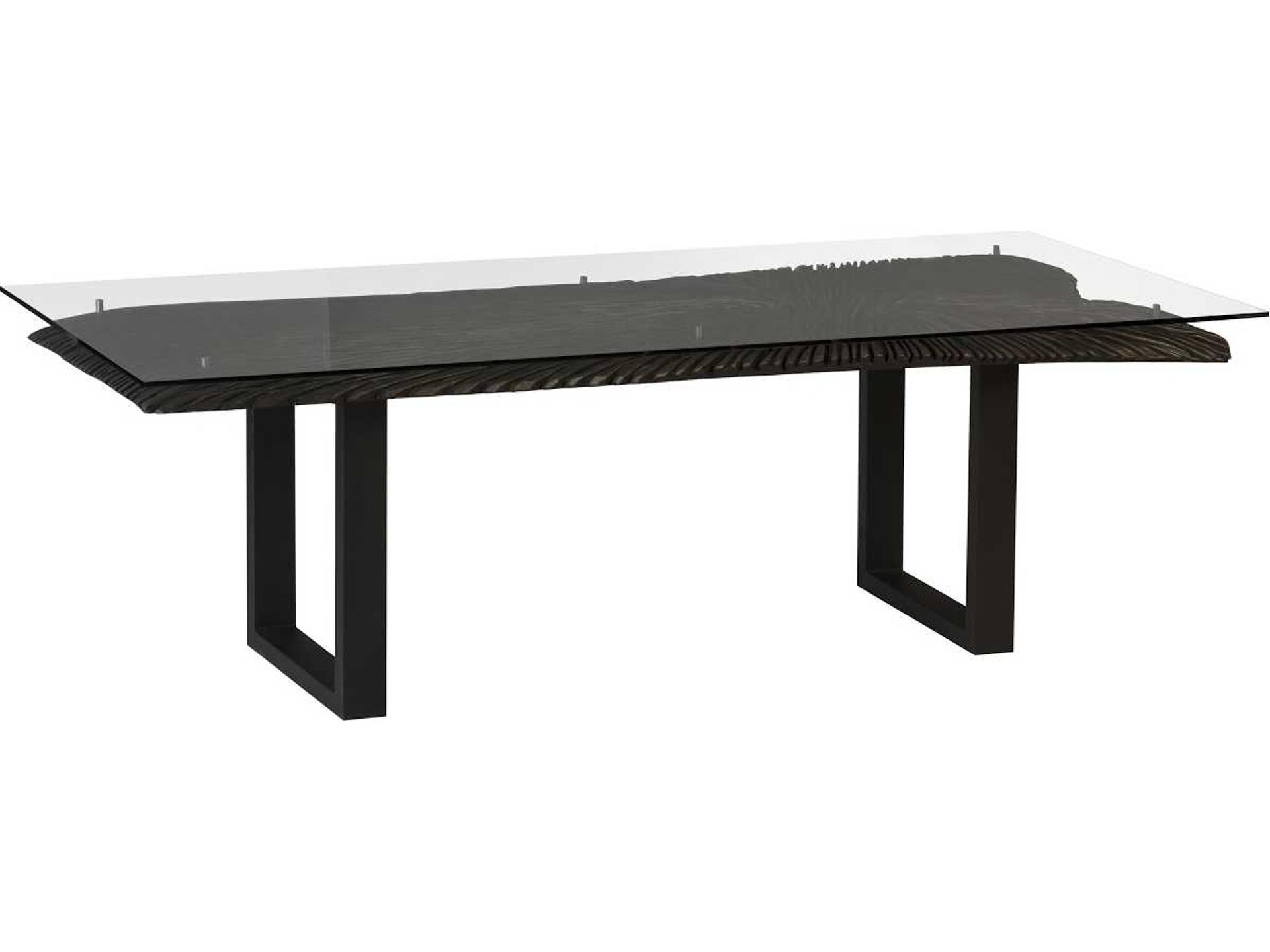Rectangular Glass Black Dining Table