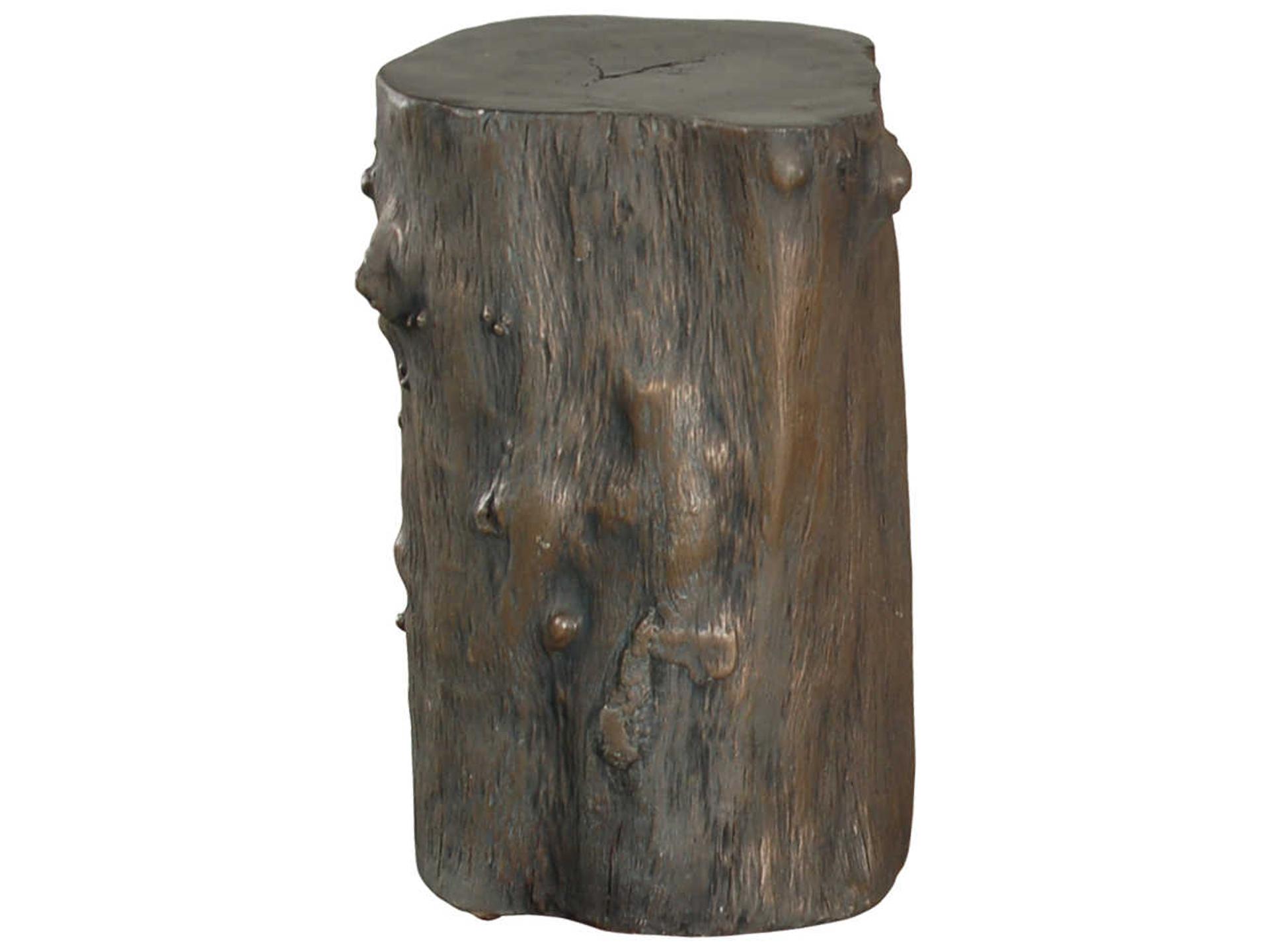 Log Bronze Accent Stool