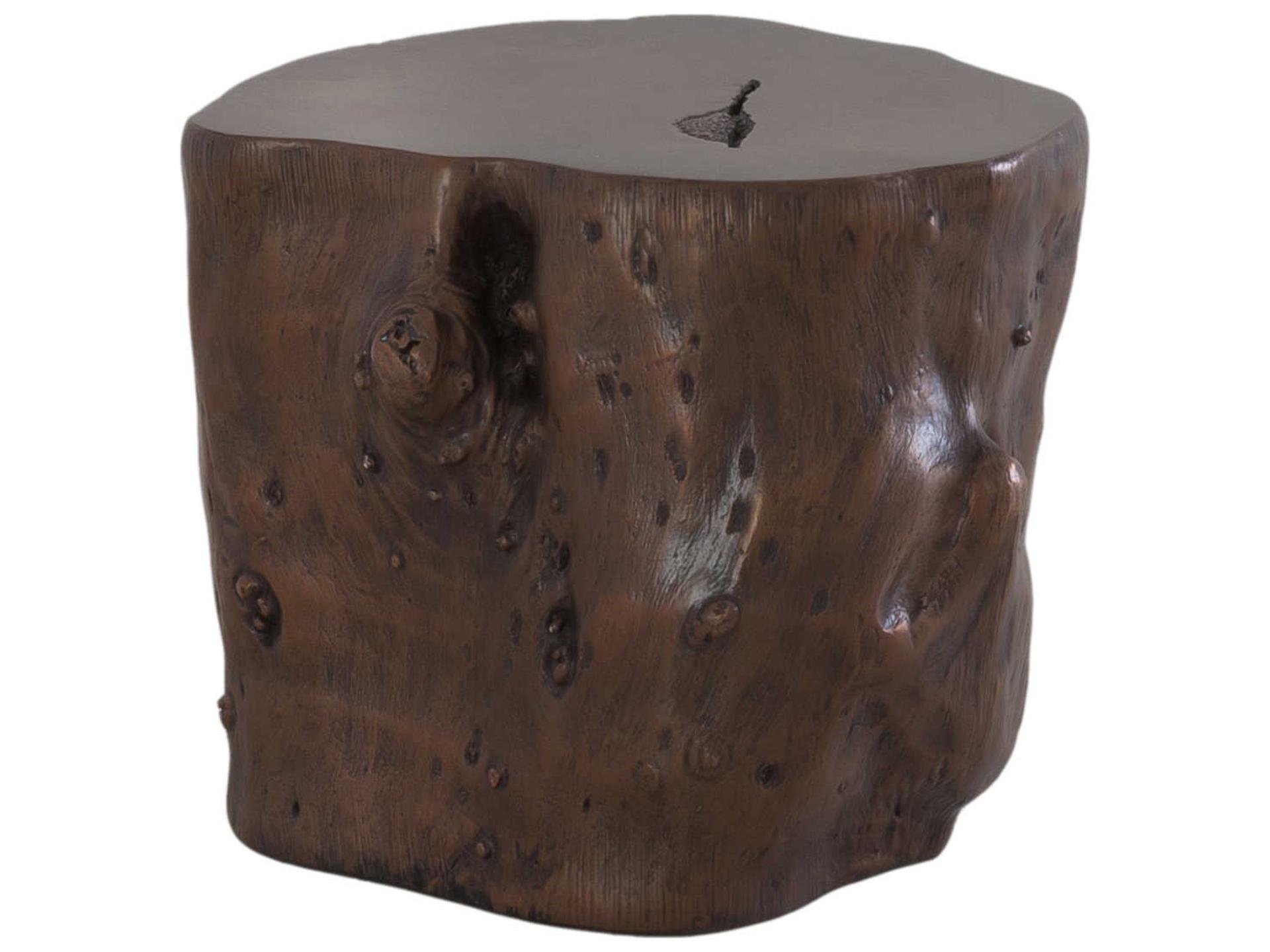 Log Bronze Accent Stool