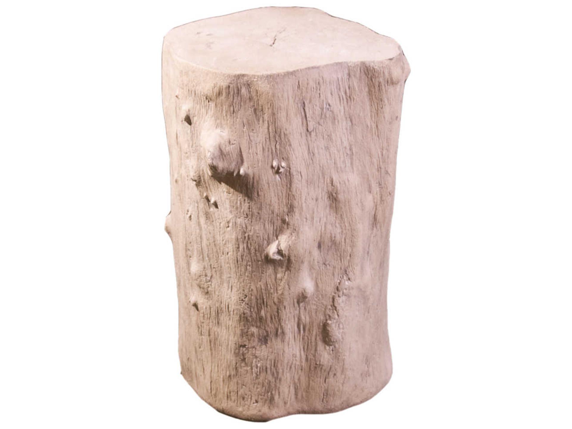 Log Stool Cast Naturals Roman Stone Accent
