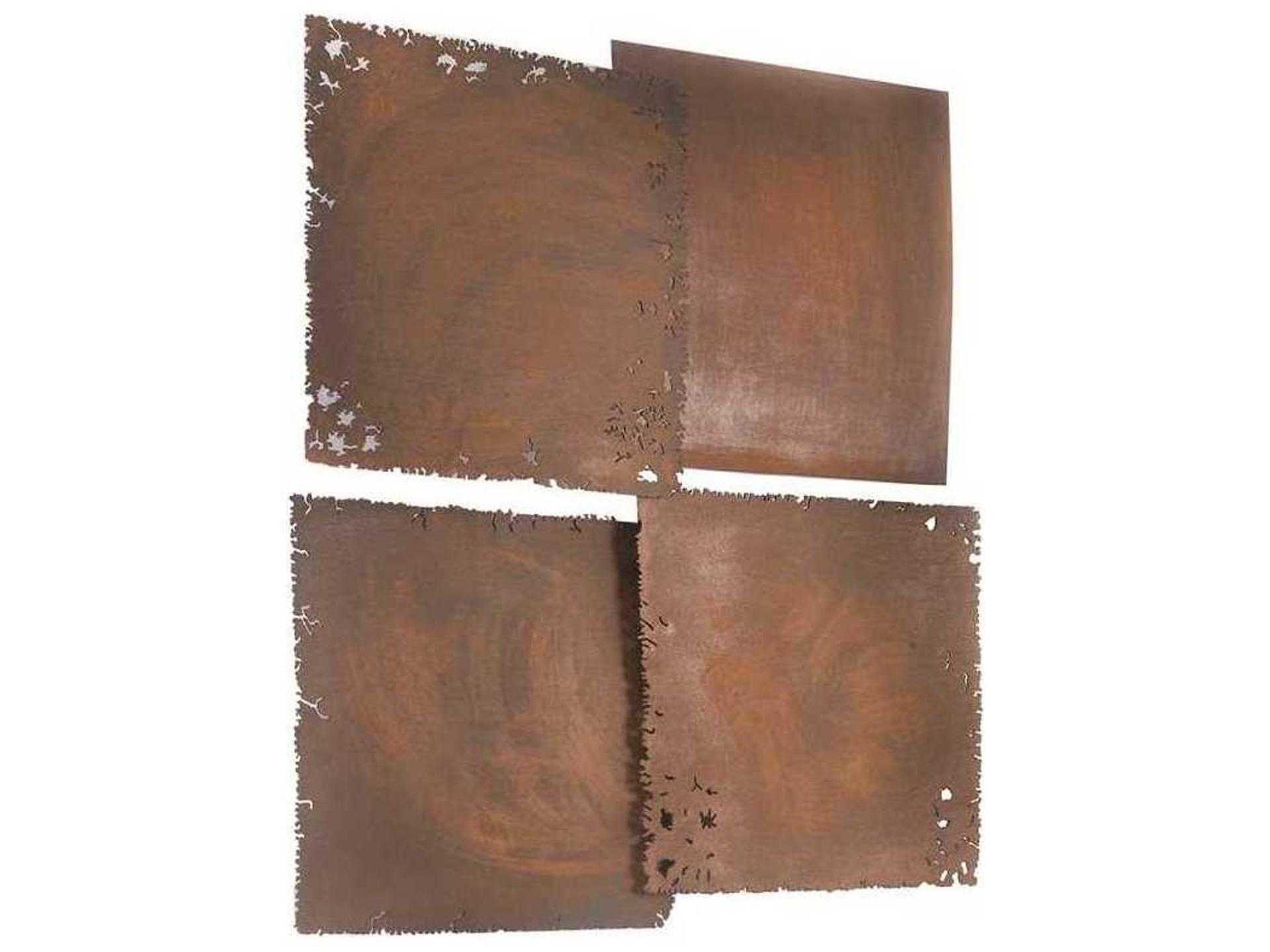 Rust Metal Wall Art Set of 4