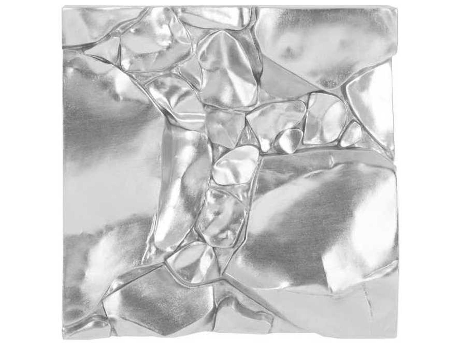 Cairn Wall Tile Silver Leaf Abstract