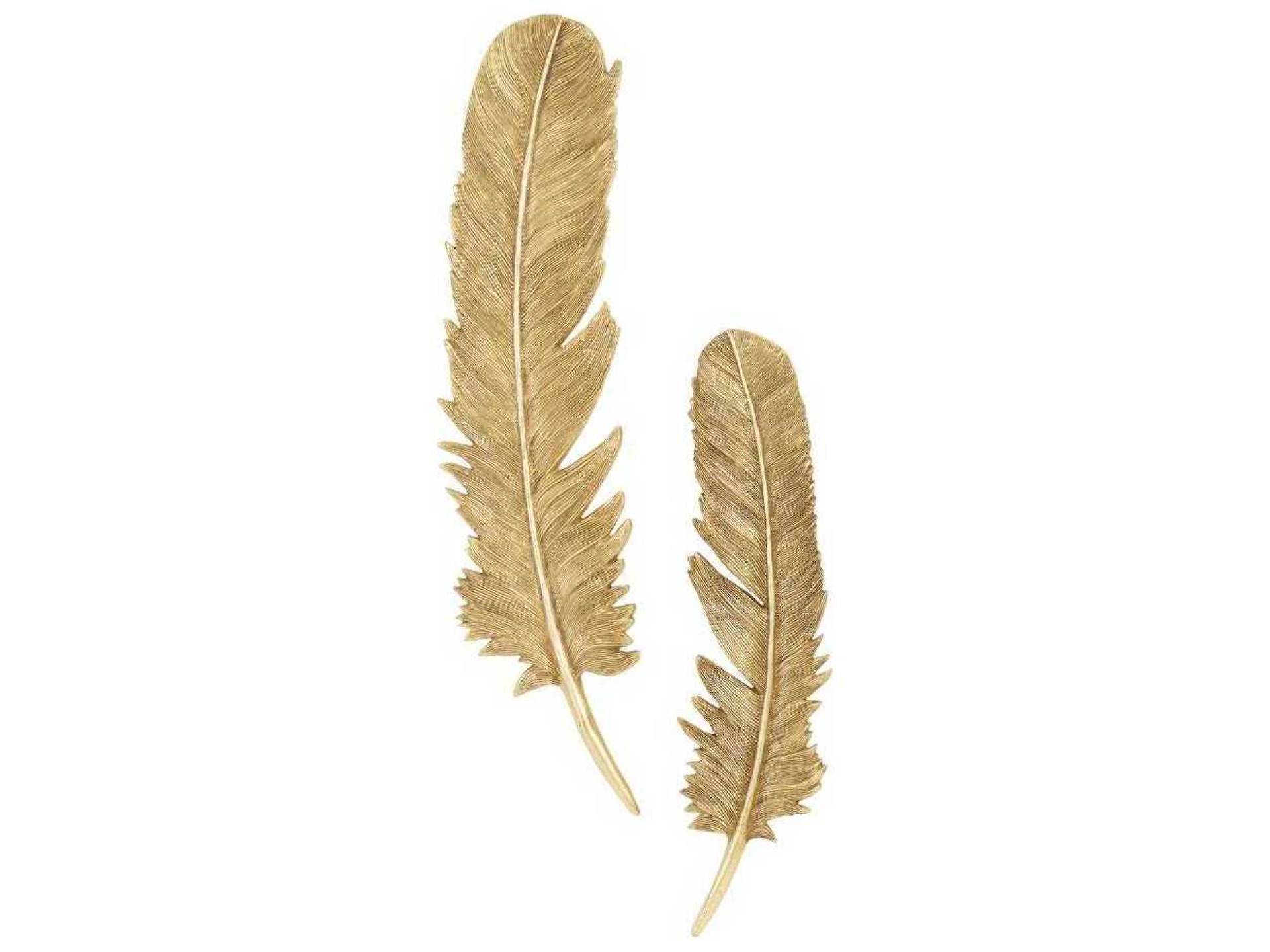 Gold Leaf Metal Wall Art Set of 2