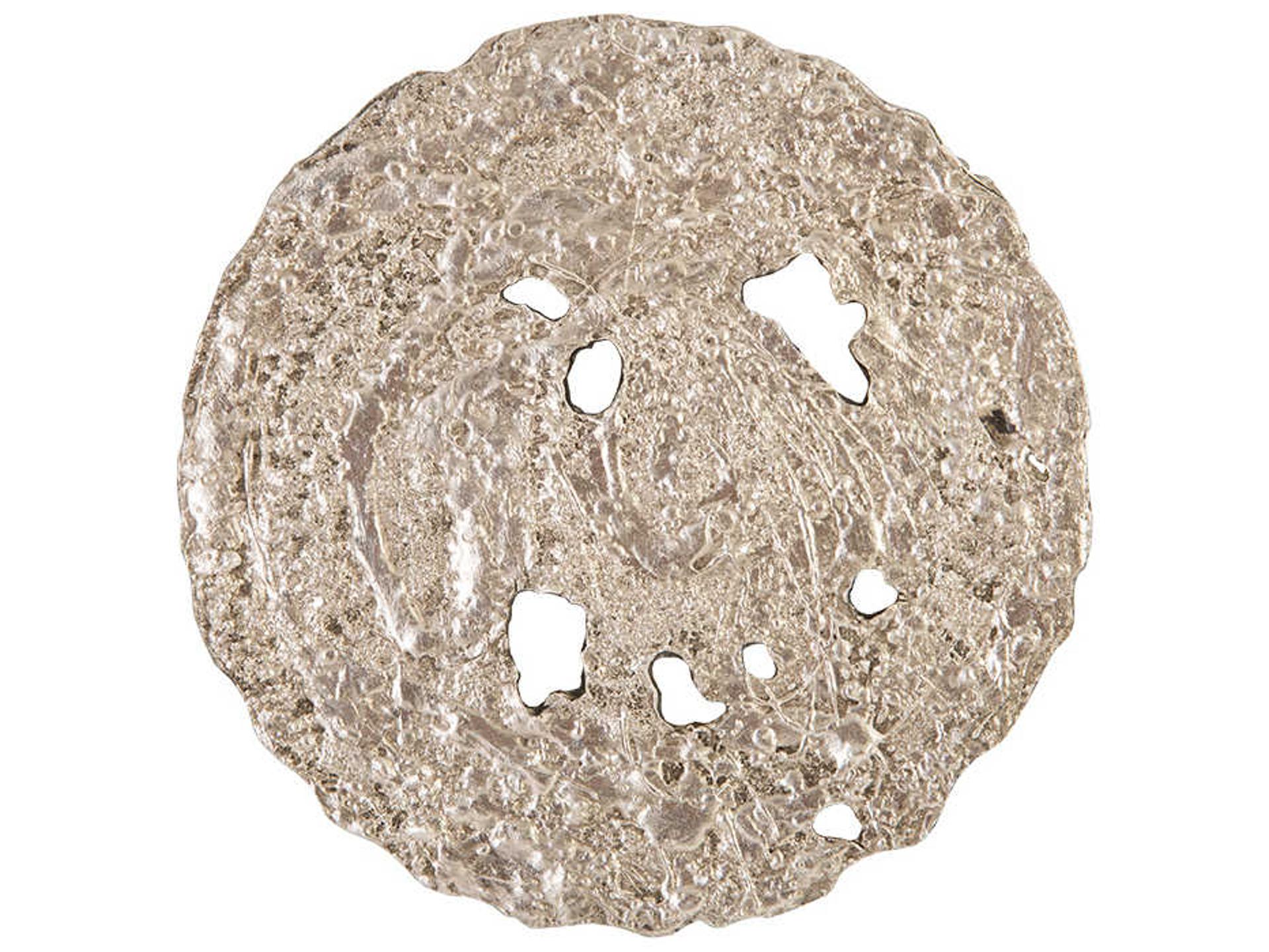 Molten Wall Disc Small Silver Leaf Decorative Art